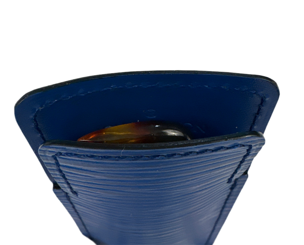 Rare Vintage Louis Vuitton Epi Blue Leather Comb Case 1990