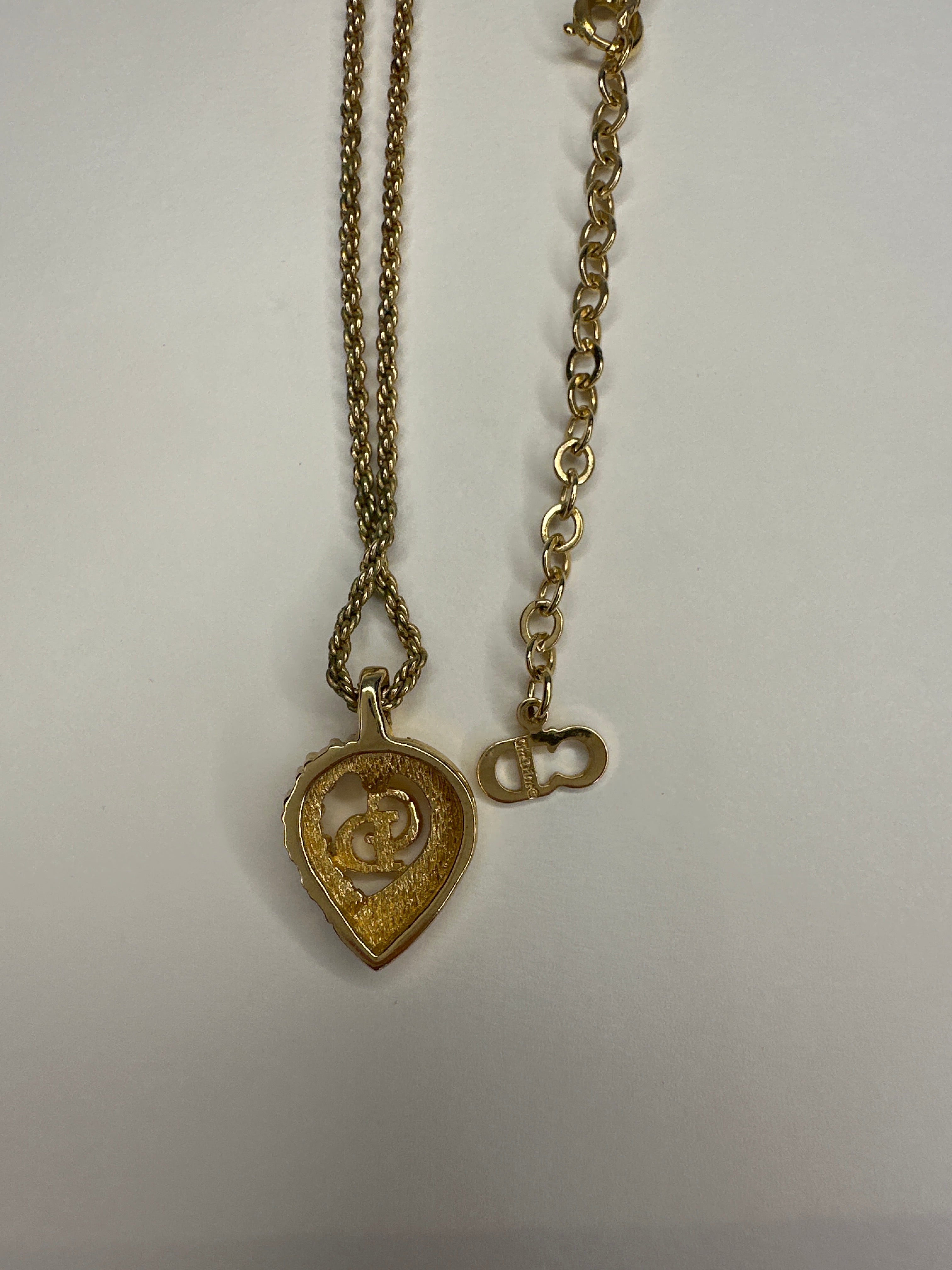 Dior Vintage Rhinestone
Gold Necklace