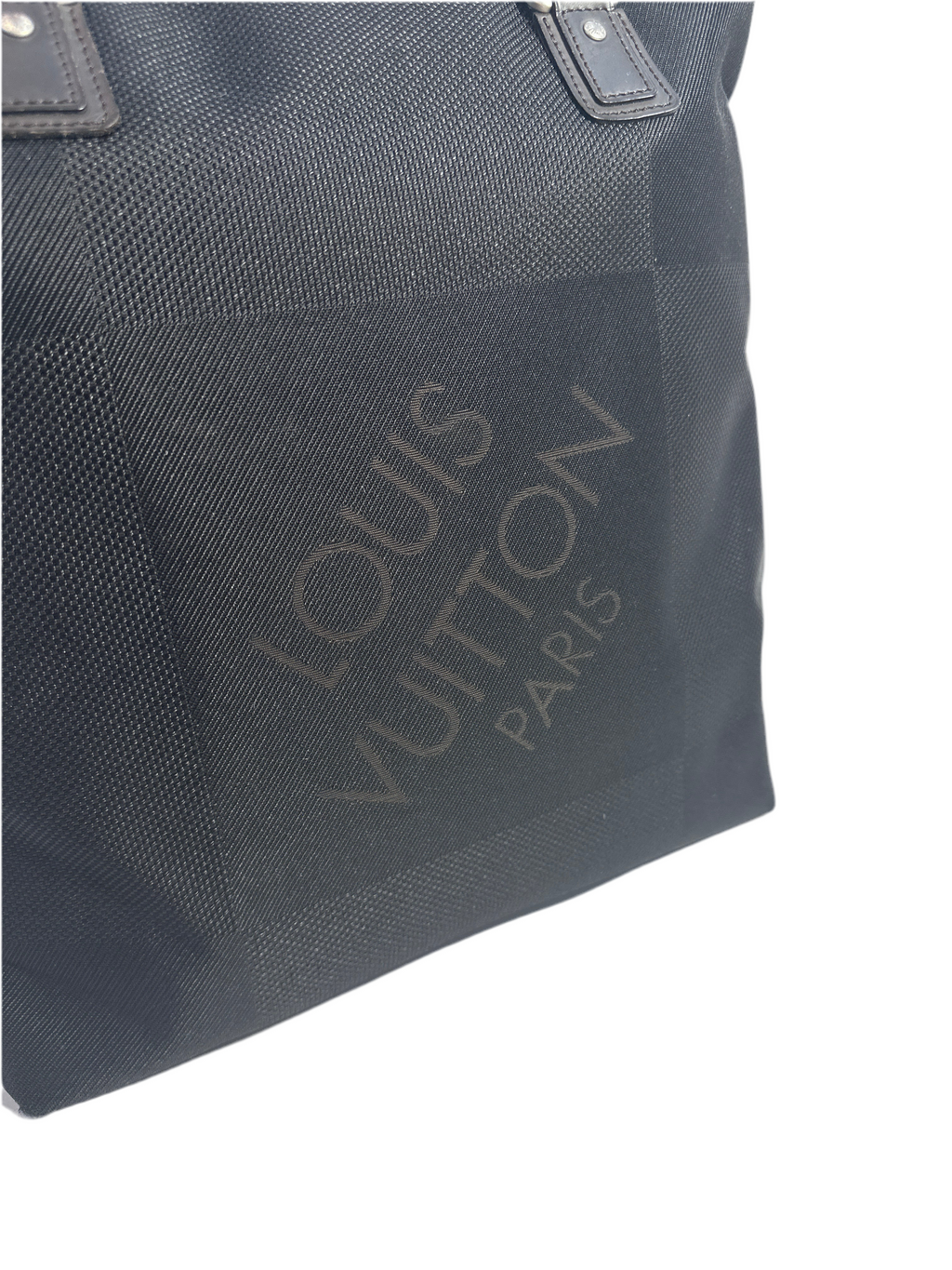 Louis Vuitton Cougar Damier Jean Tote Bag Black Brown with COA