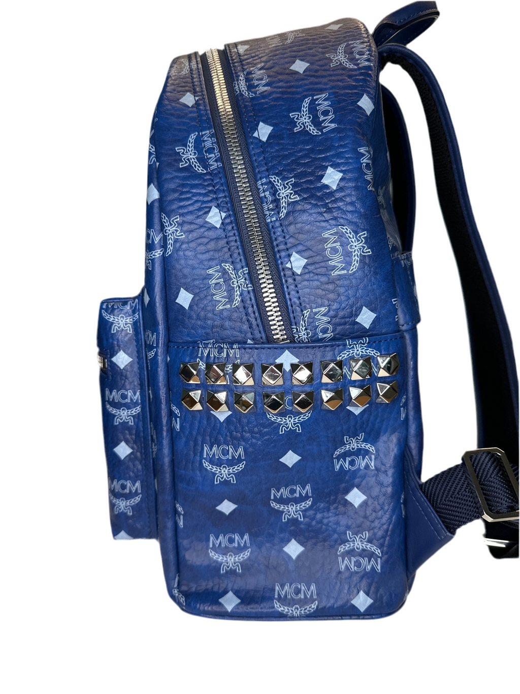 MCM Stark Side Studs Backpack In Visetos