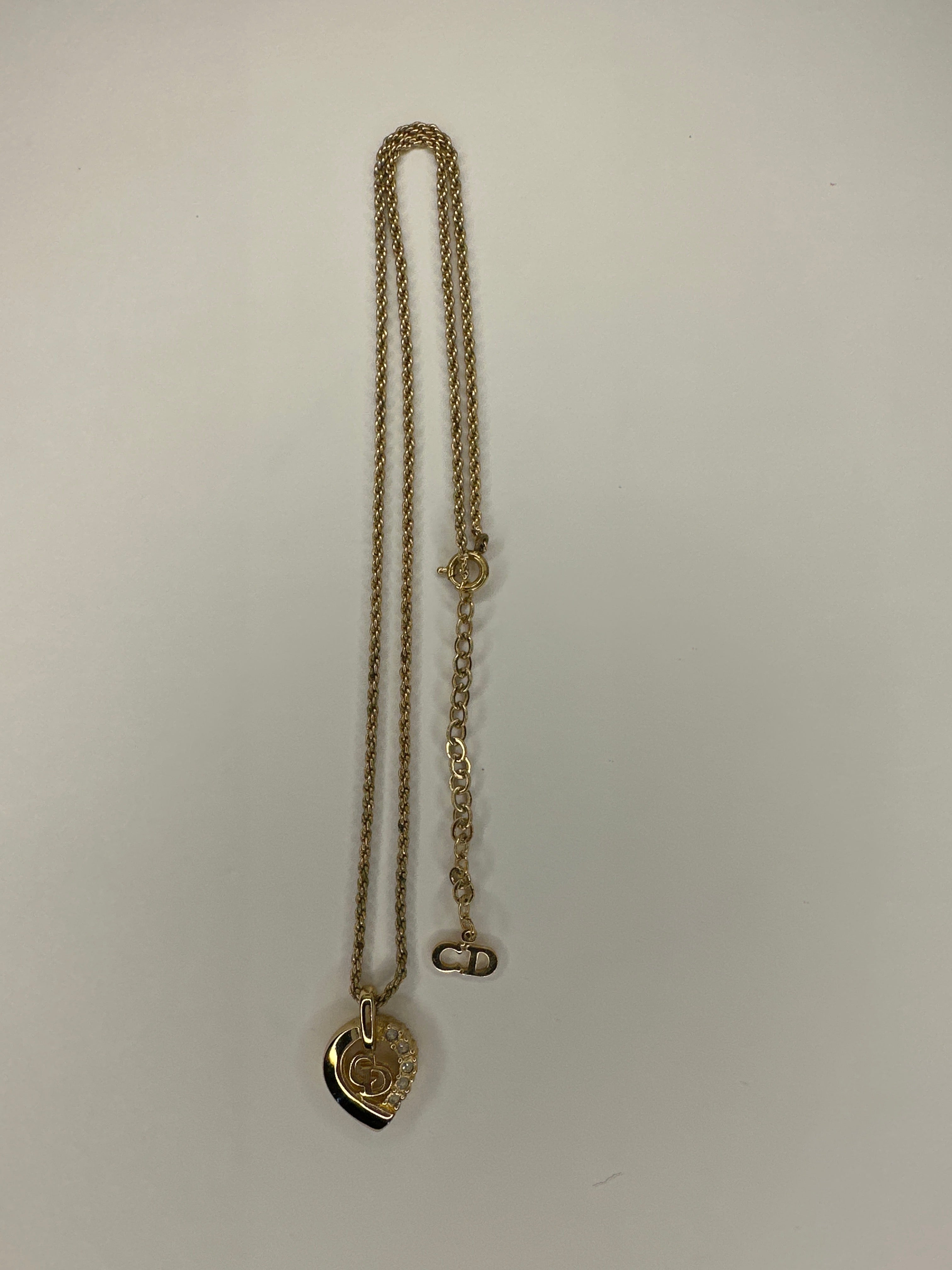 Dior Vintage Rhinestone
Gold Necklace