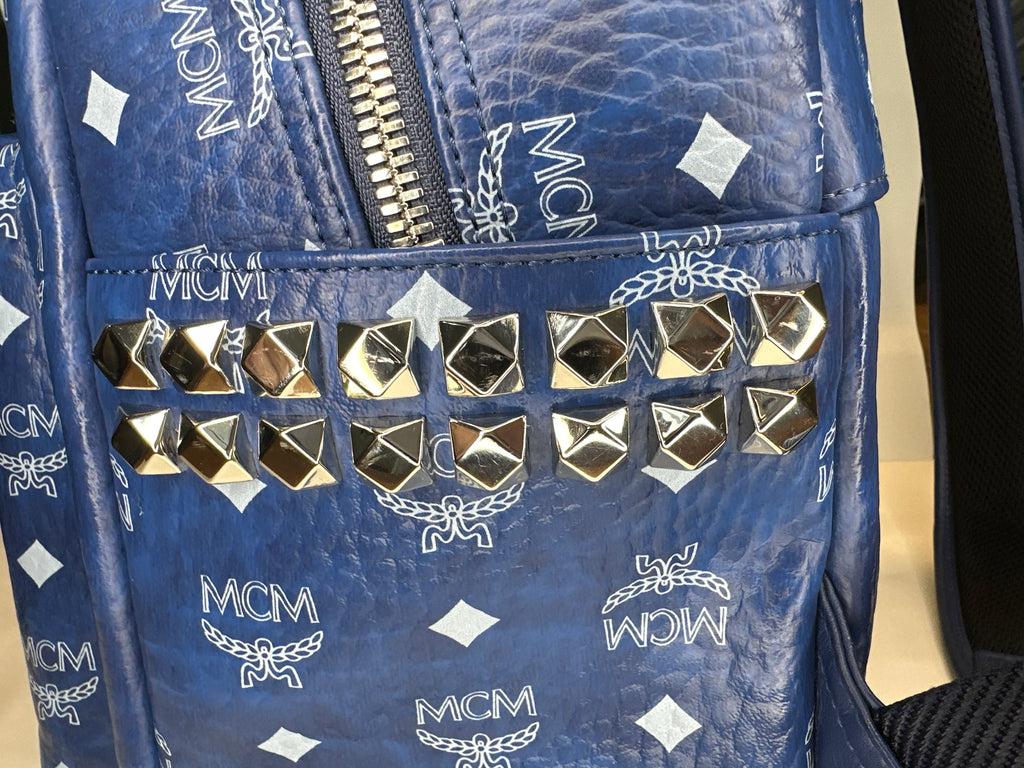 MCM Stark Side Studs Backpack In Visetos