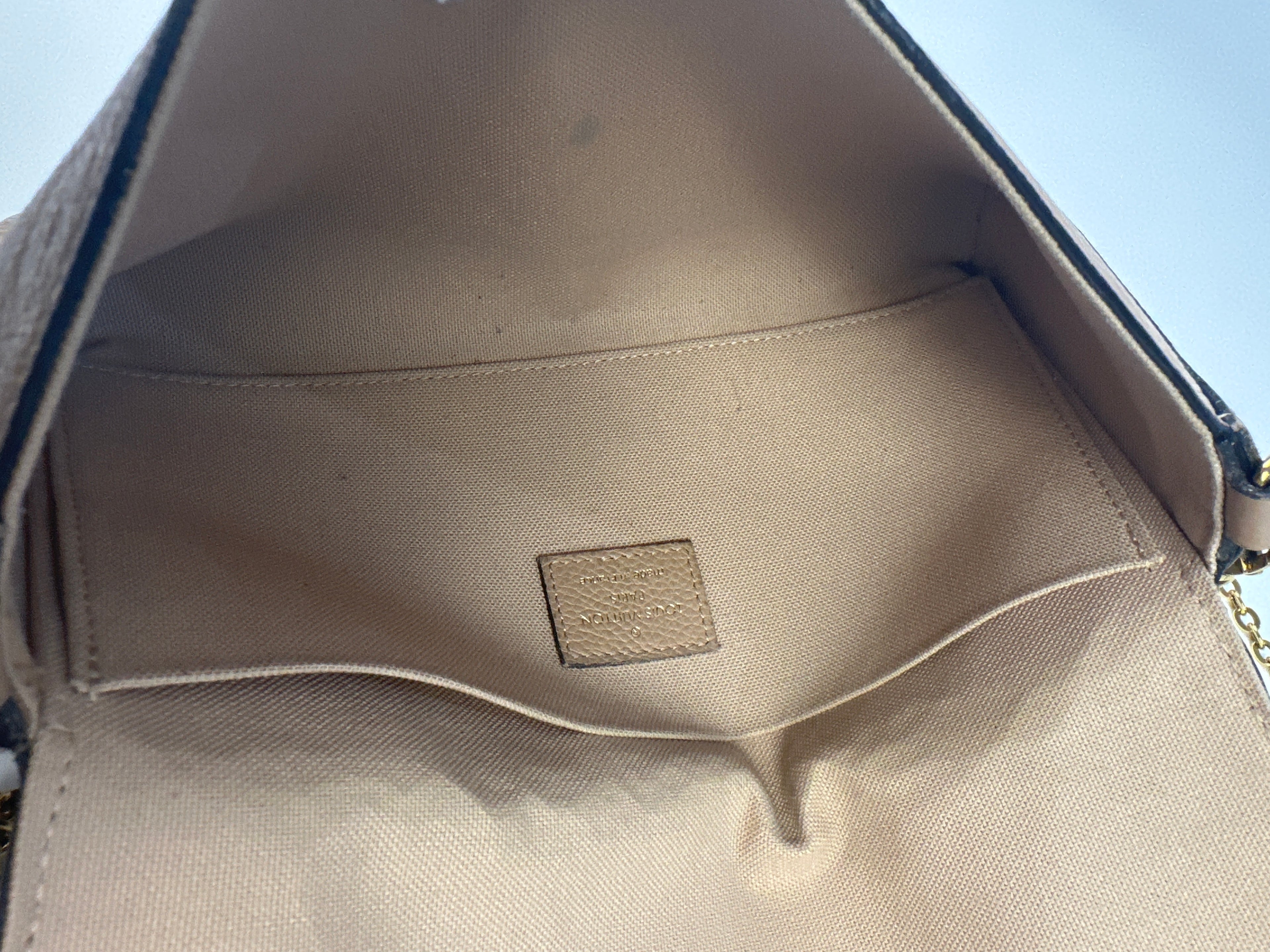 Louis Vuitton Pochette Félicie Monogram Empreinte Leather- Turtle Dove