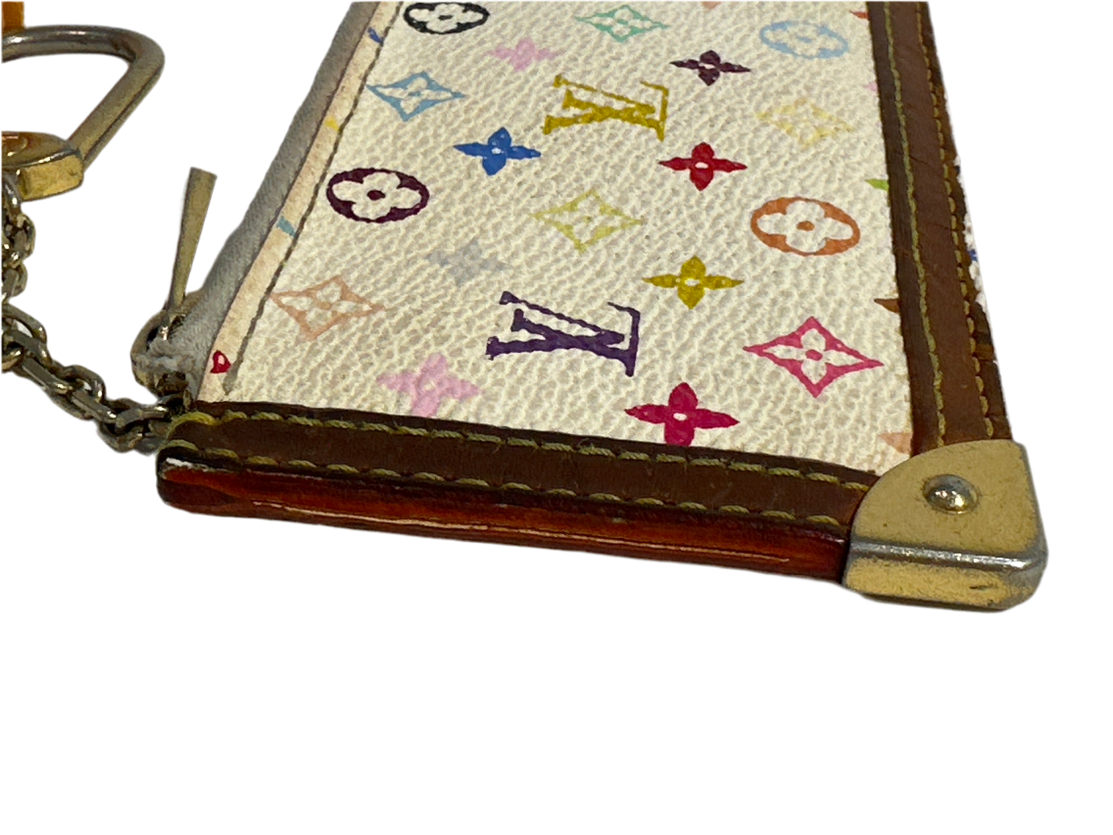 Vintage LOUIS VUITTON Limited Edition Monogram Multicolor pochette Cles/pouch