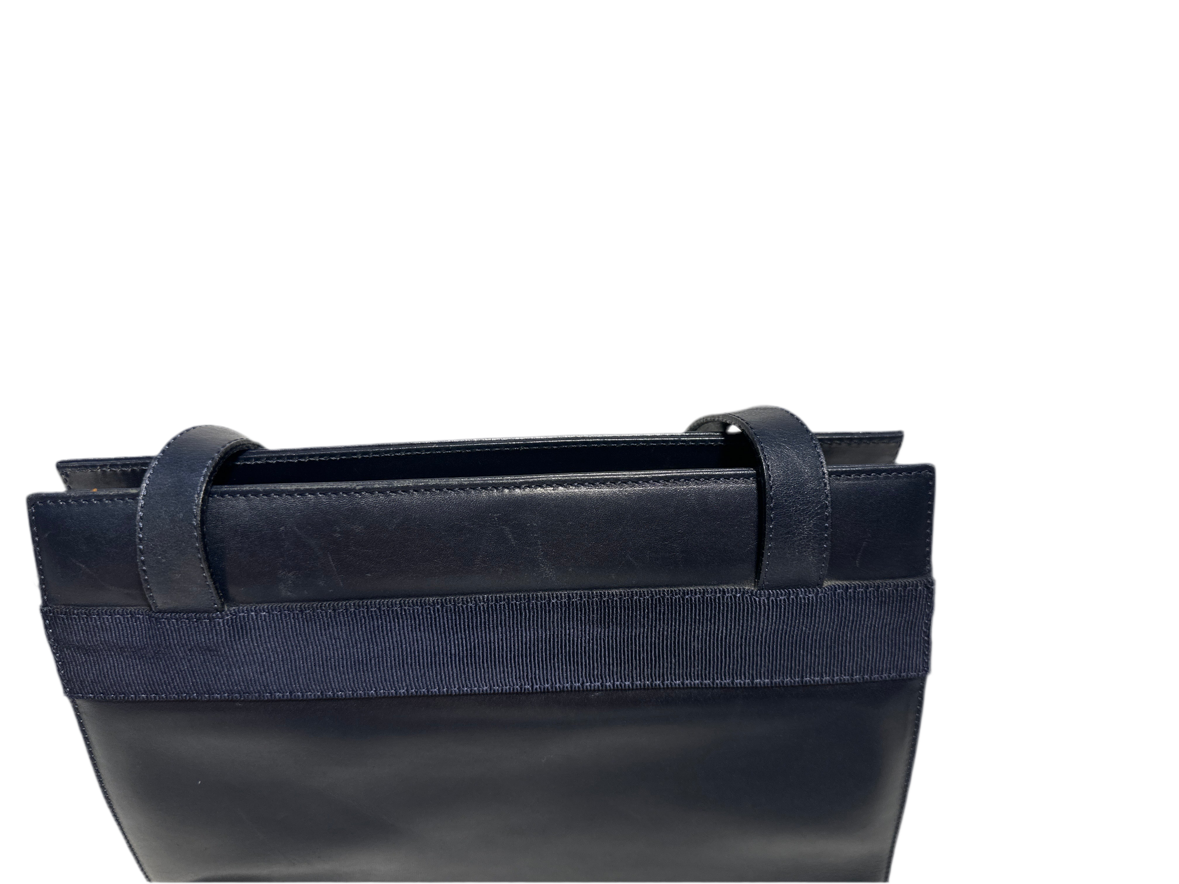 Vintage Salvatore Ferragamo Navy Blue Vala Purse