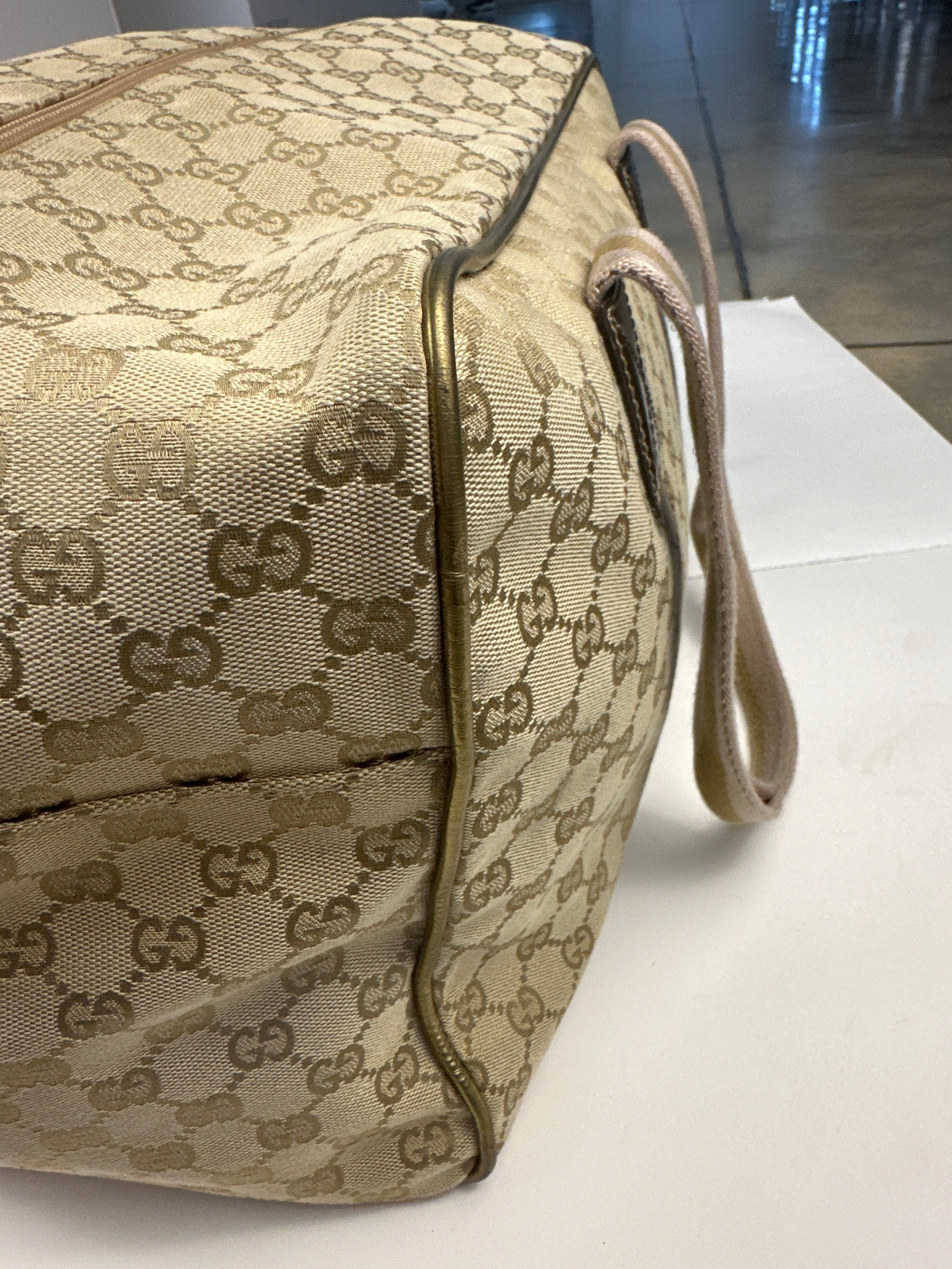 Gucci GG Canvas Web Duffle Bag