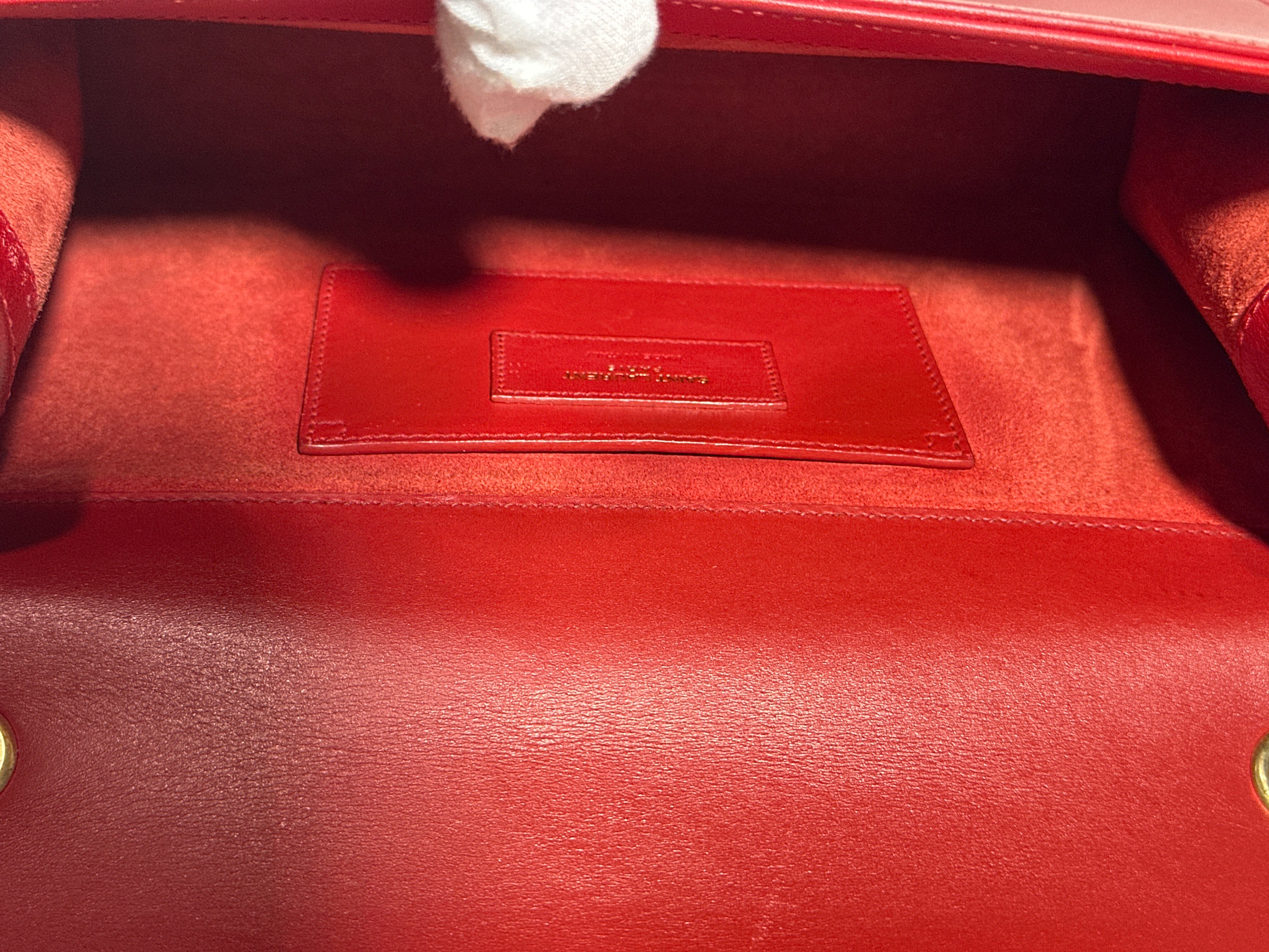 Saint Laurent Shoulder Red Kate Tassel Bag