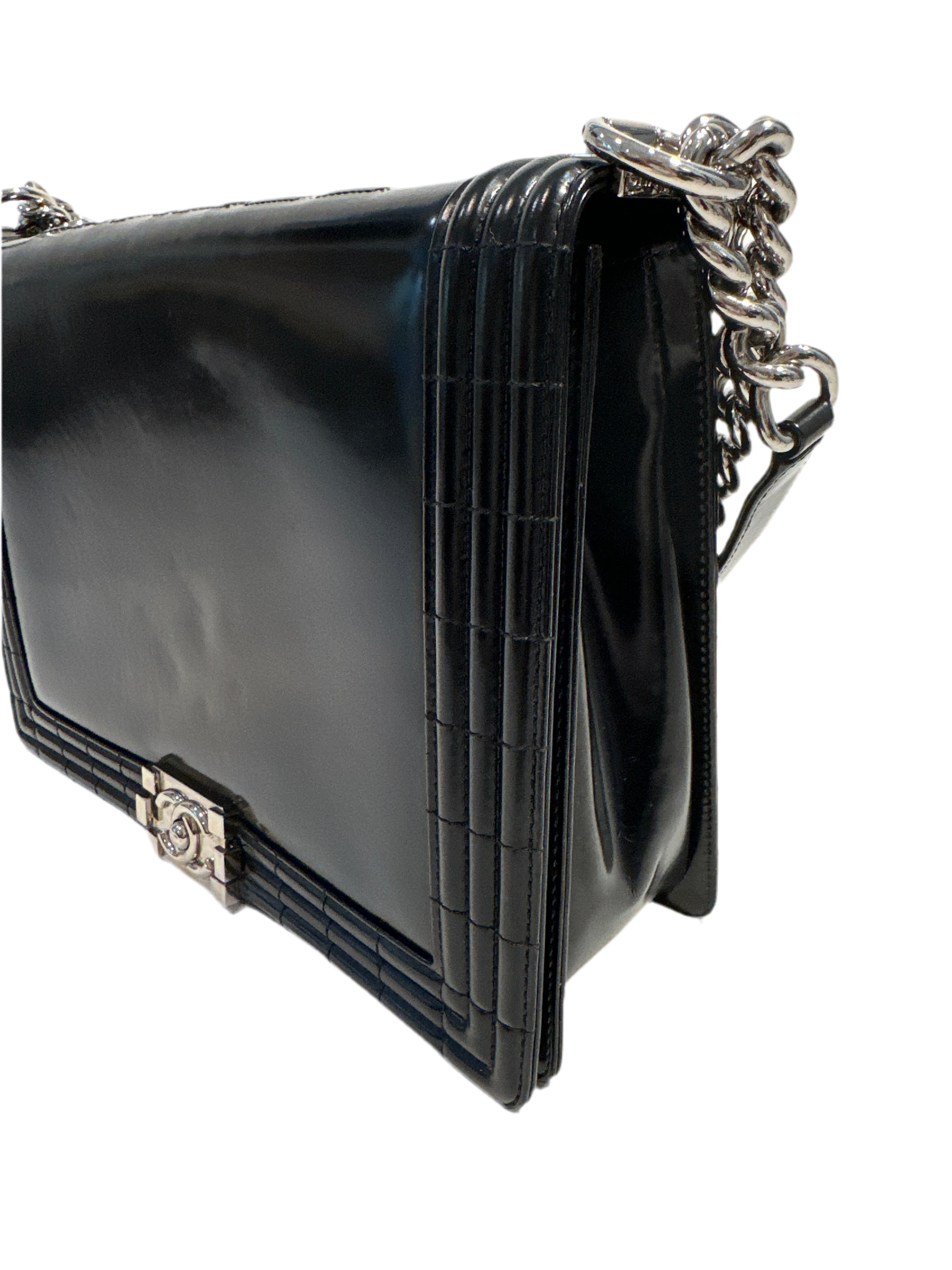 Chanel Reverso Boy Flap Bag Glazed Calfskin Large