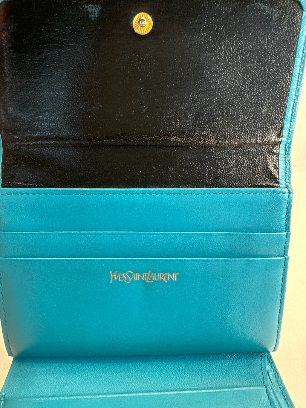 Vintage YSL Compact Kiss Lock Wallet