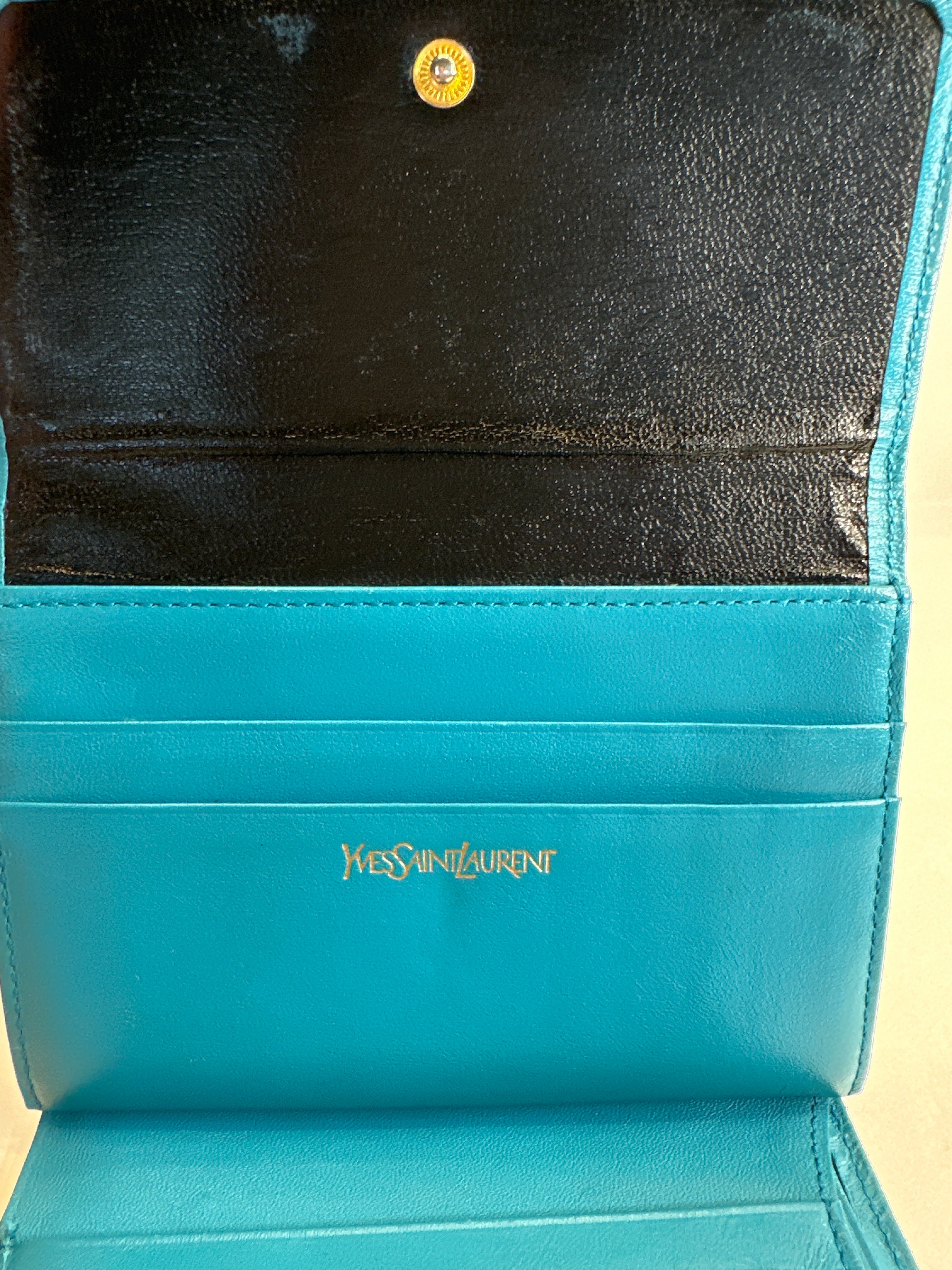 Vintage YSL Compact Kiss Lock Wallet