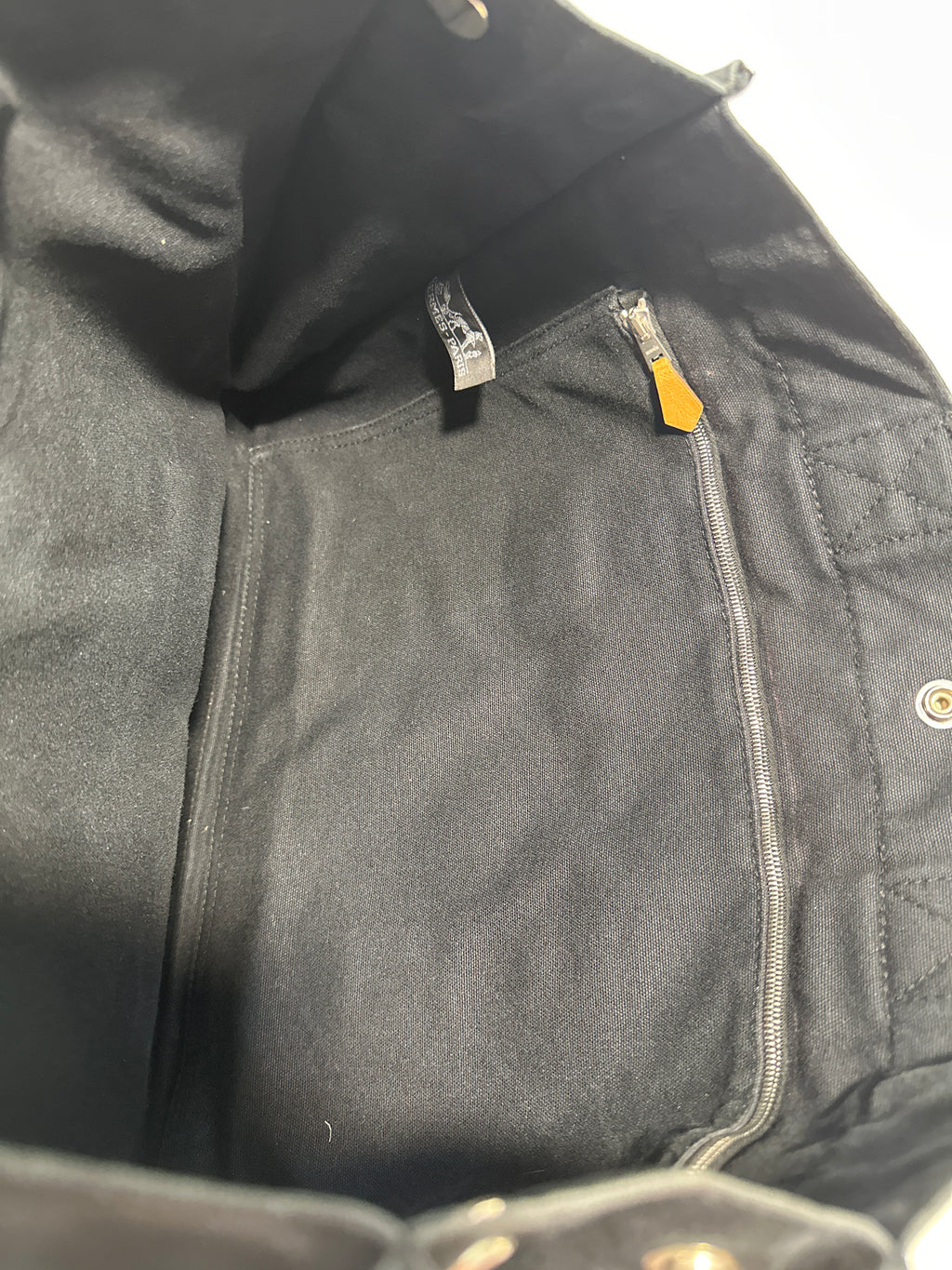 HERMES Canvas Black & Gray Tote