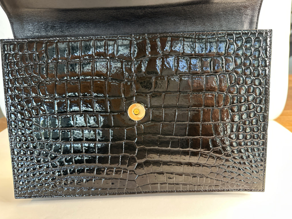 Vintage Yves Saint Laurent Vegan leather clutch bag