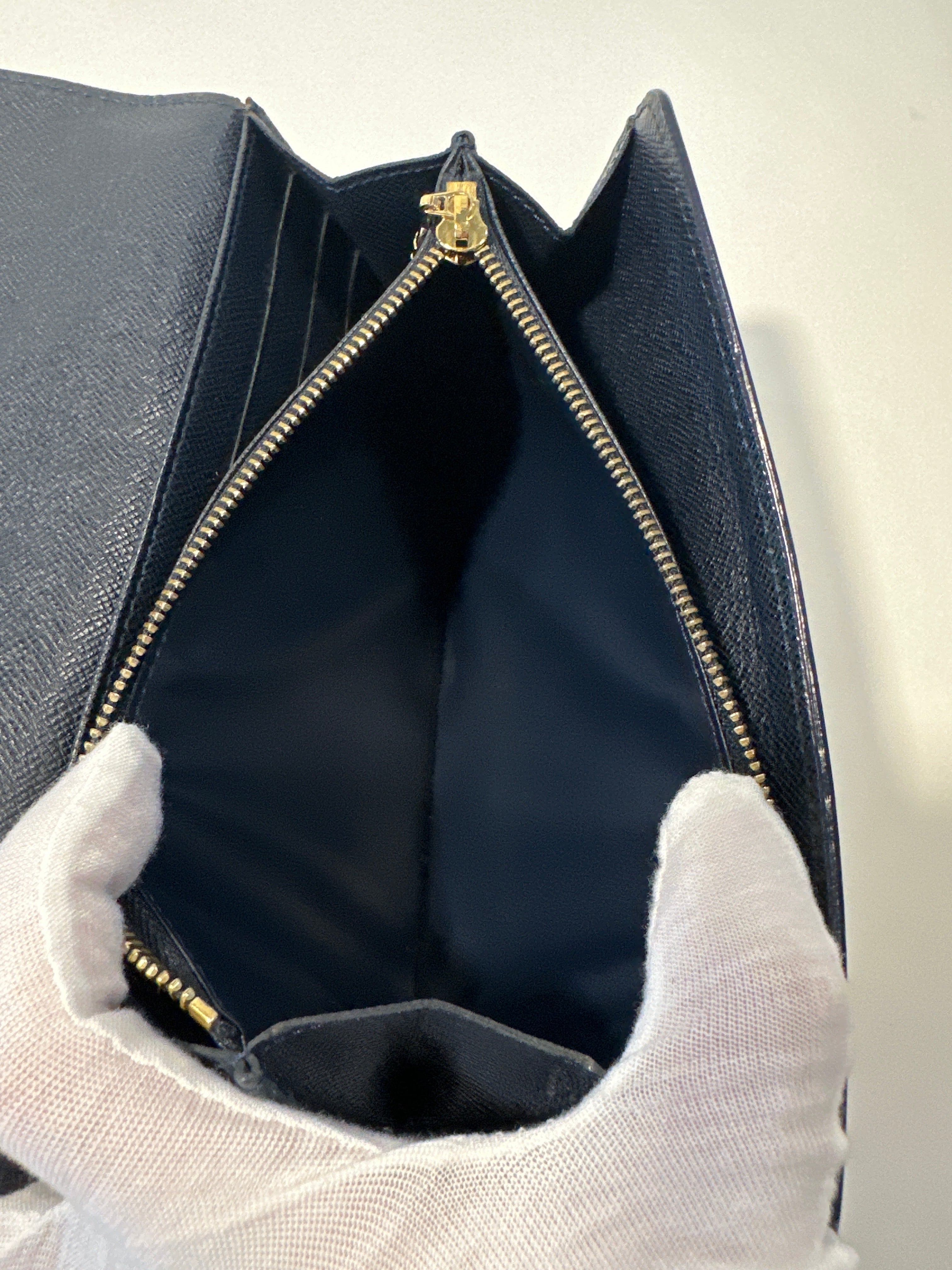 Louis Vuitton Encre Monogram Idylle Canvas and Leather Sarah Wallet with Box and Dust Bag