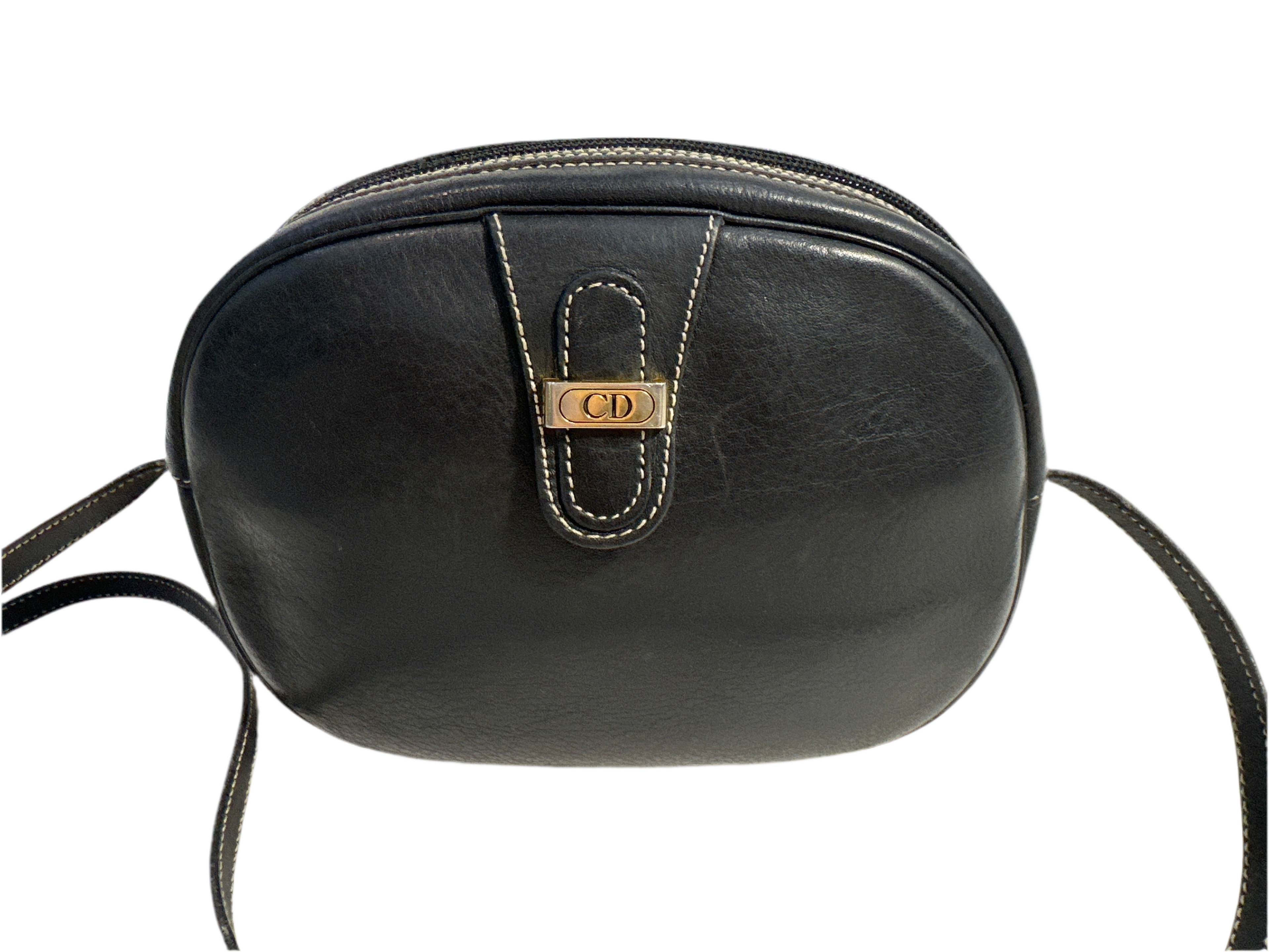 Vintage Christian Dior Leather Shoulder & Crossbody Bag