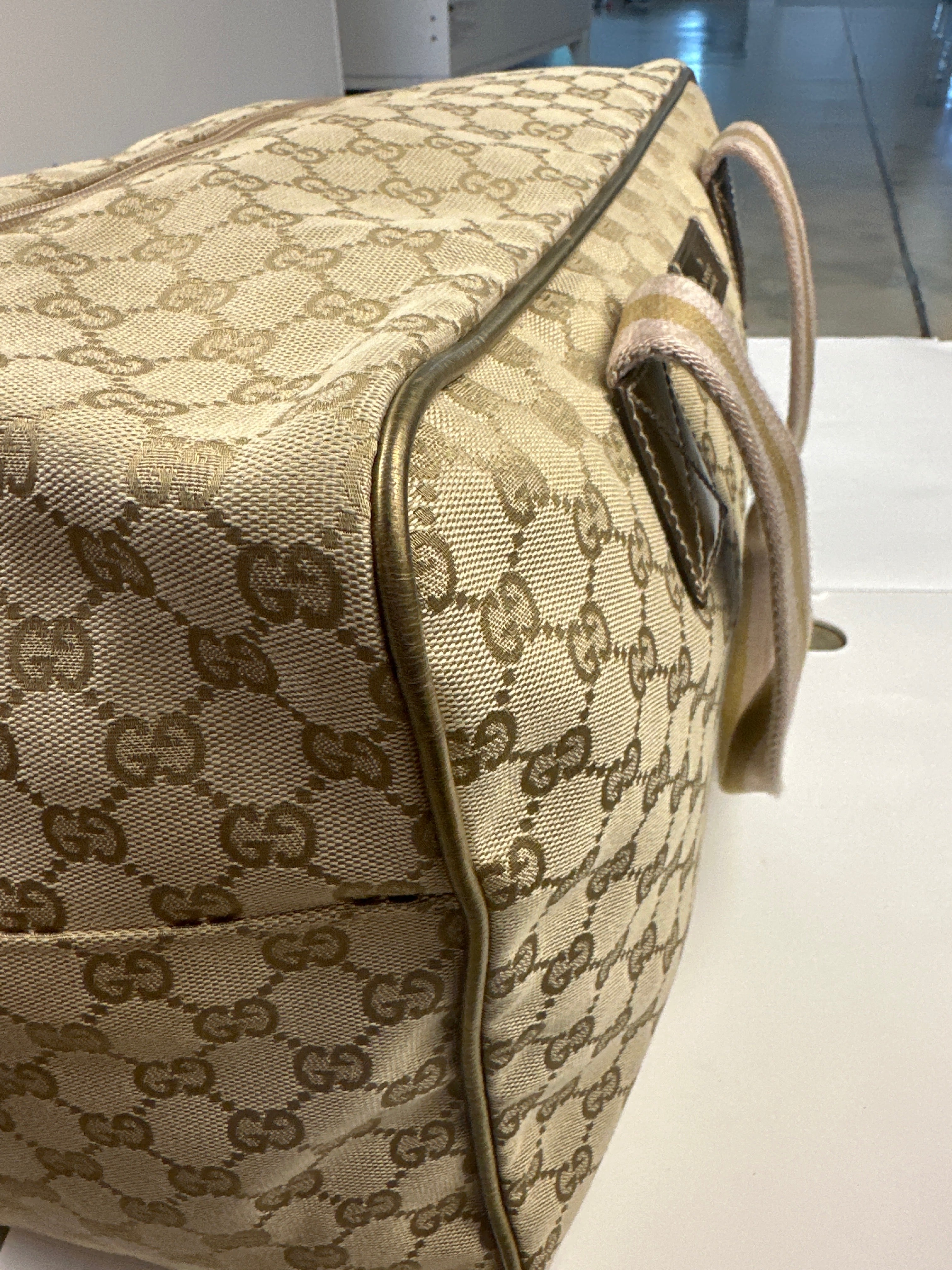 Gucci GG Canvas Web Duffle Bag