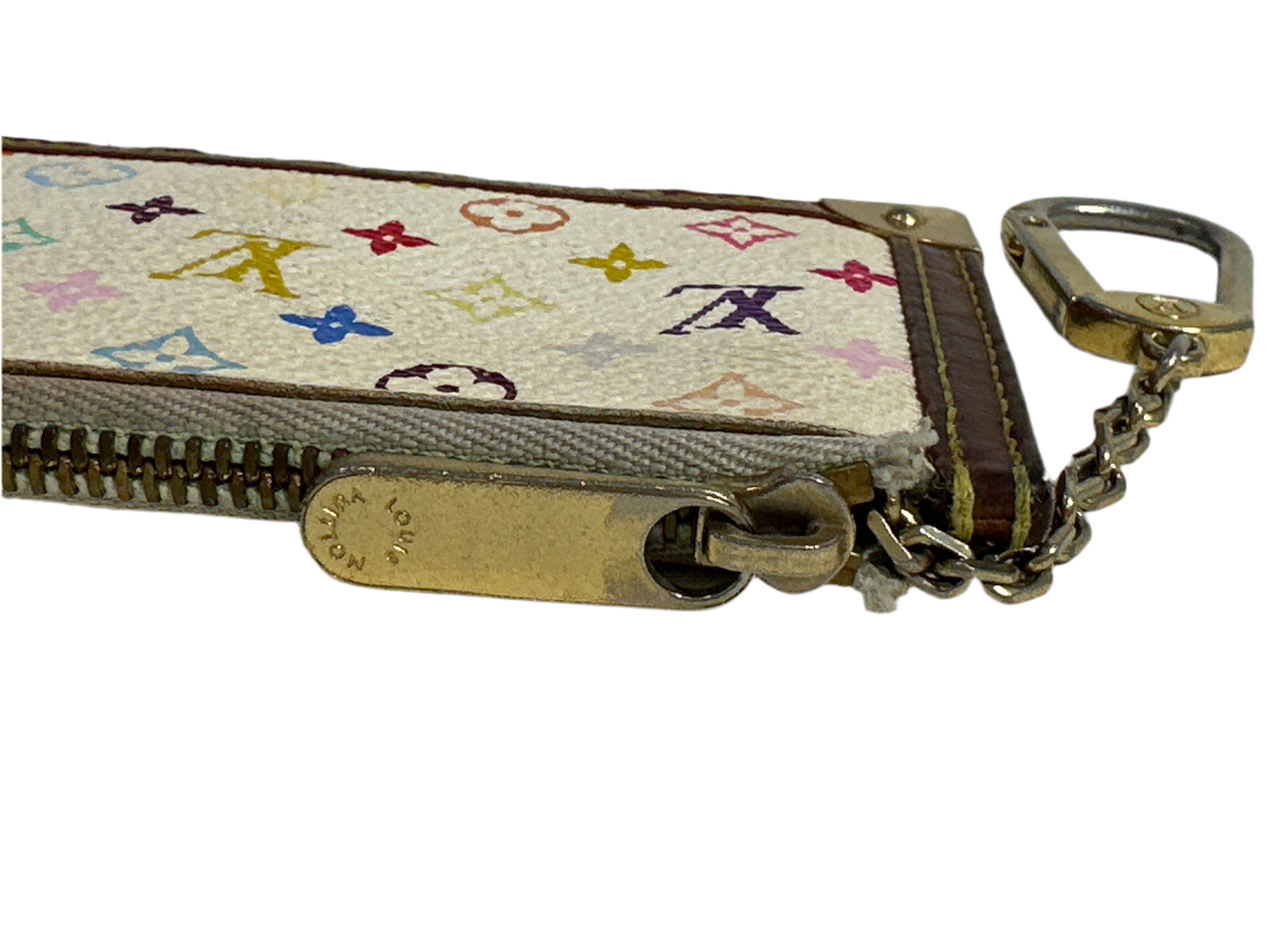 Vintage LOUIS VUITTON Limited Edition Monogram Multicolor pochette Cles/pouch