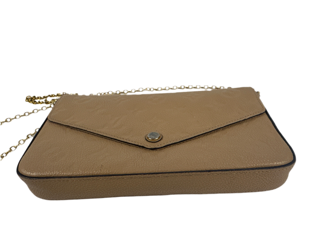 Louis Vuitton Pochette Félicie Monogram Empreinte Leather- Turtle Dove