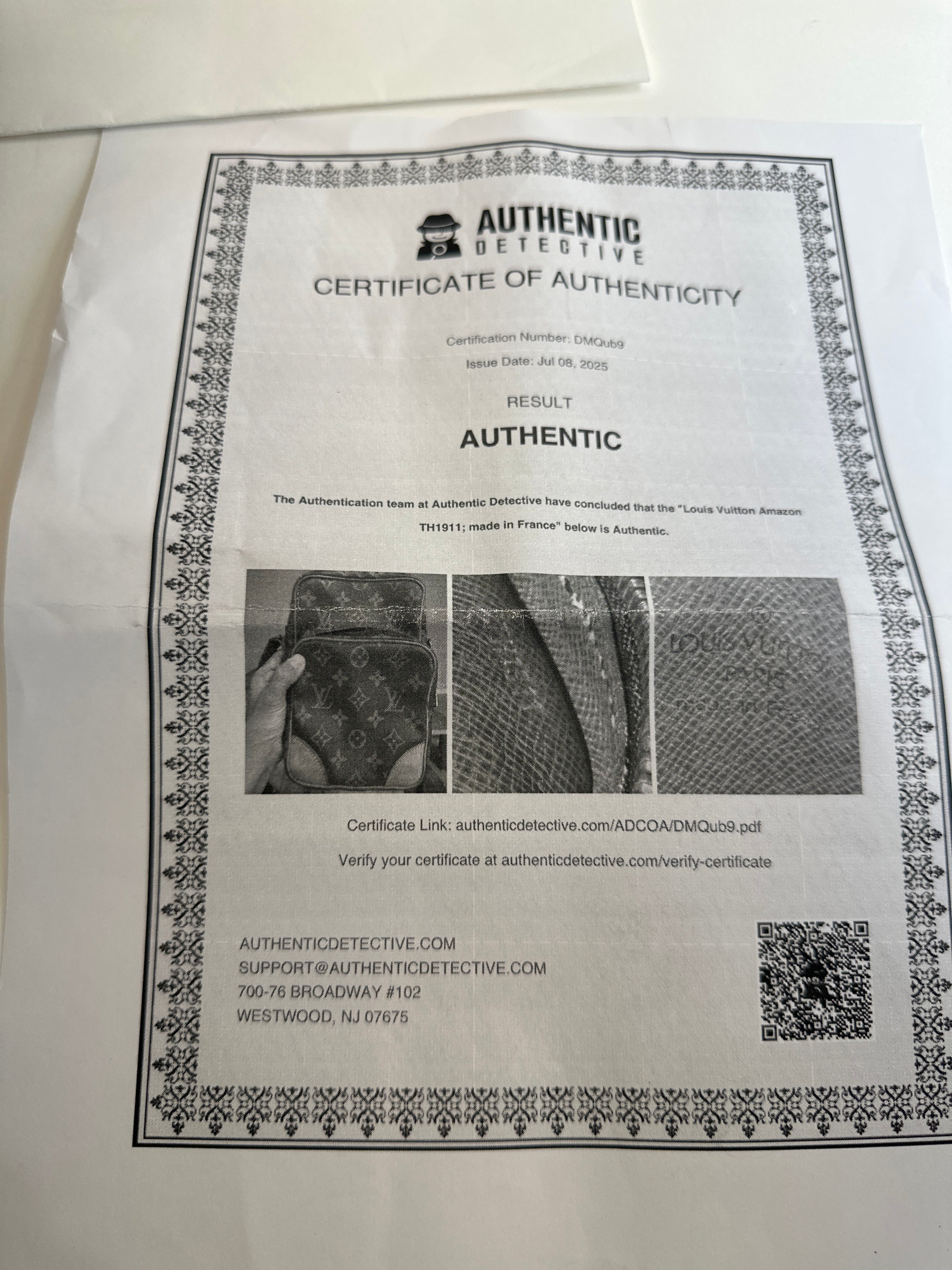 Vintage Louis Vuitton Amazon Bag with COA