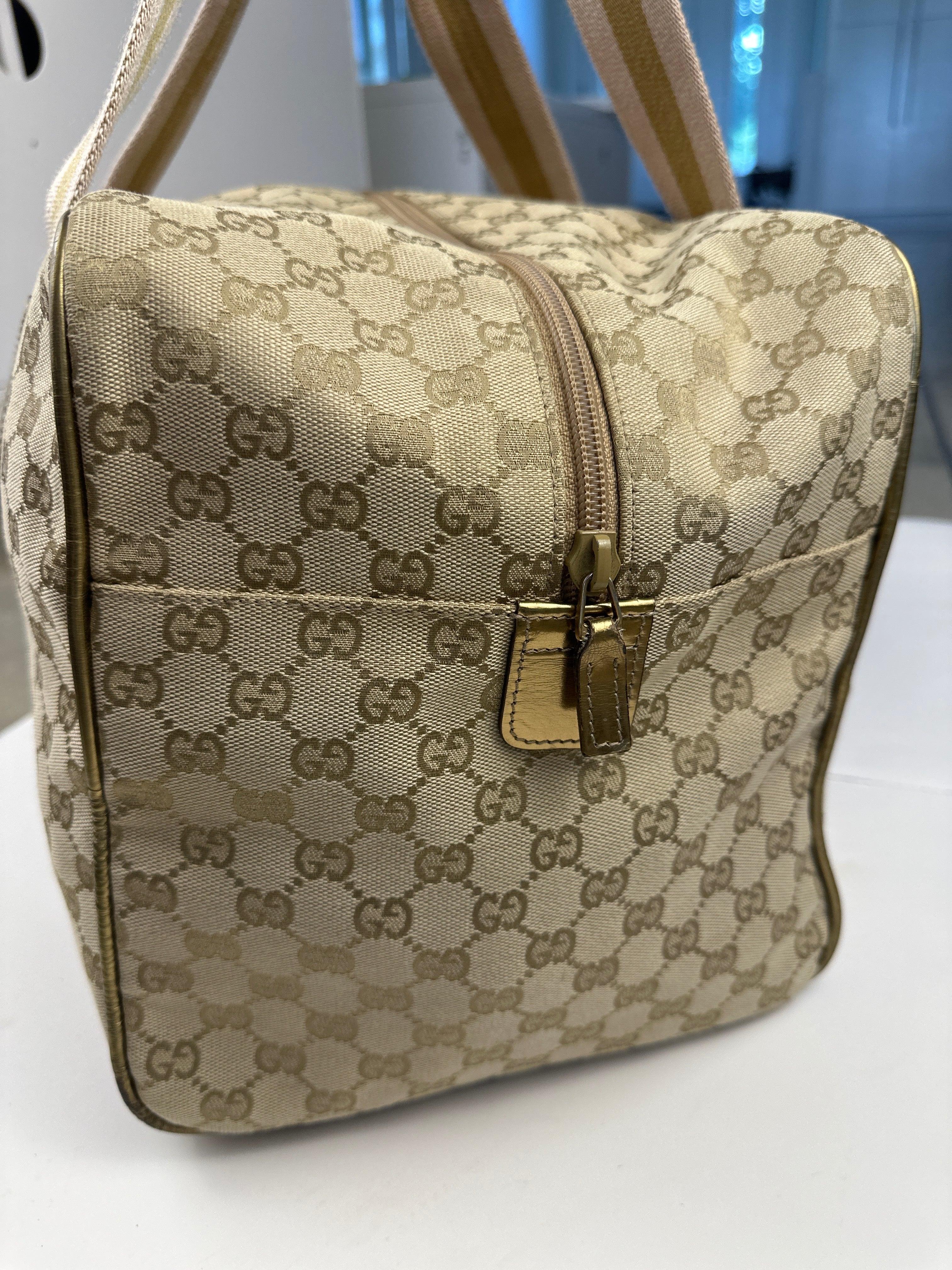 Gucci GG Canvas Web Duffle Bag
