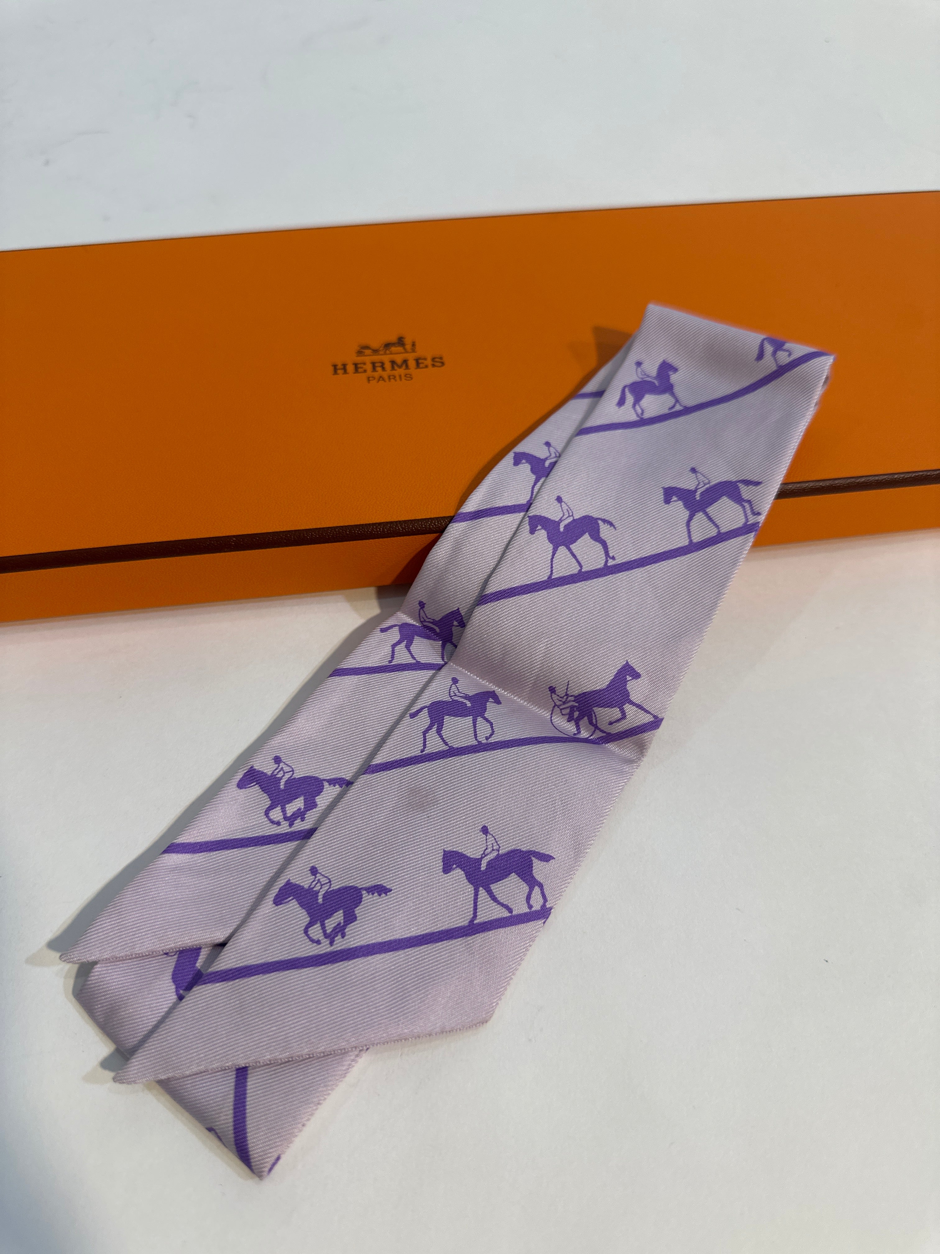 HERMES 
Silk Duc Carriage Horse Twilly