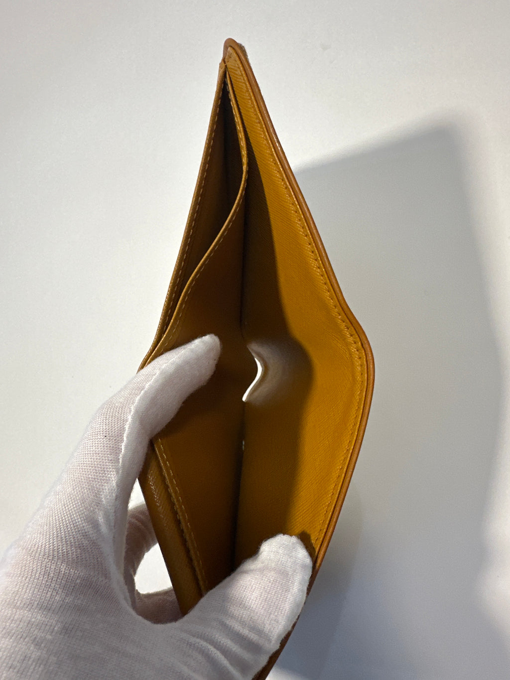 Vintage Louis Vuitton Monogram Tri-Fold Wallet Canvas Leather Beige