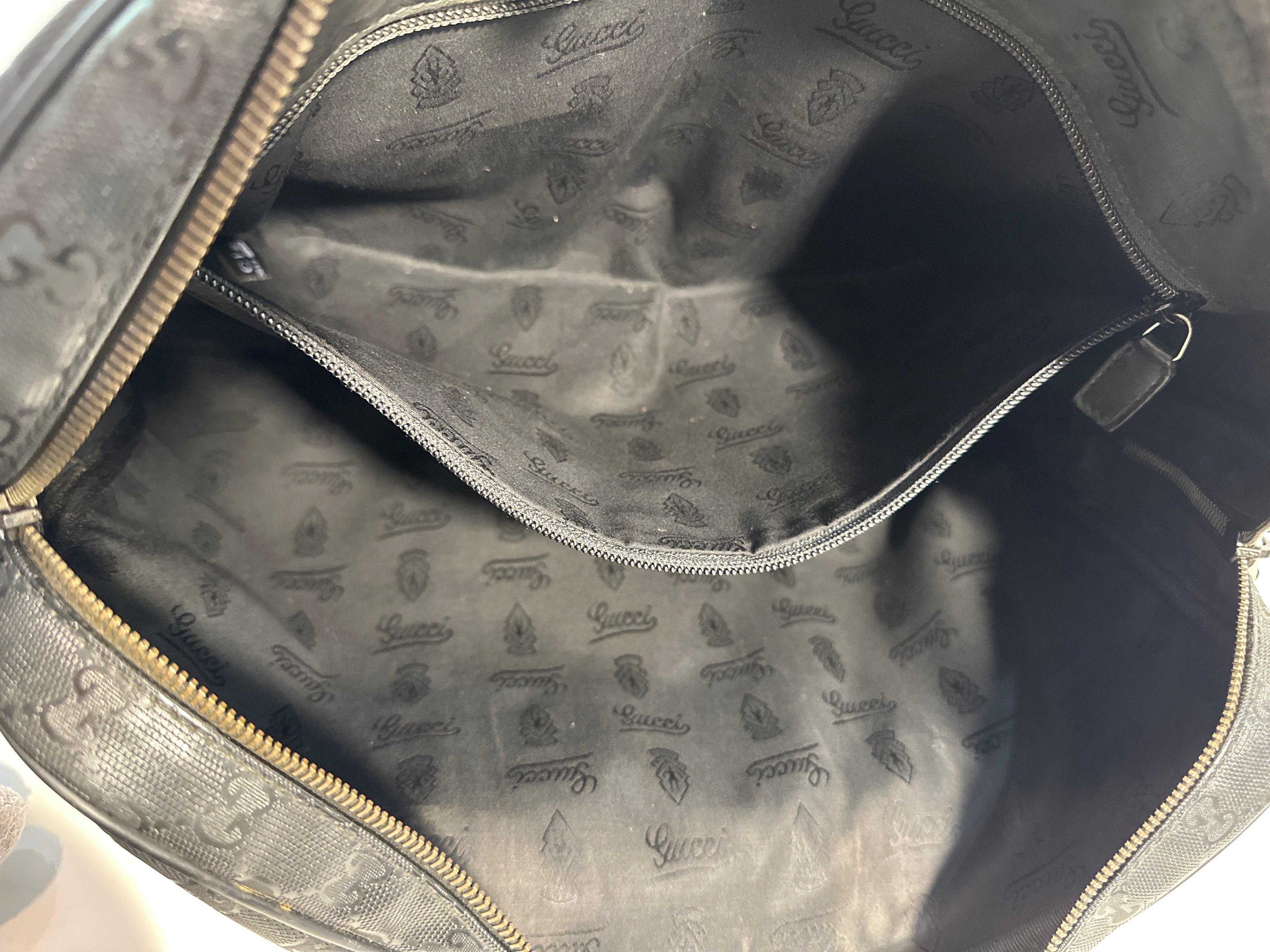 Gucci Embossed GG Briefcase Black PVC business Laptop bag