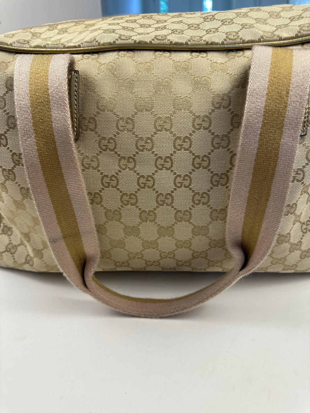 Gucci GG Canvas Web Duffle Bag