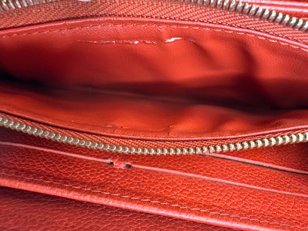 LOUIS VUITTON Empreinte Zippy Wallet Red