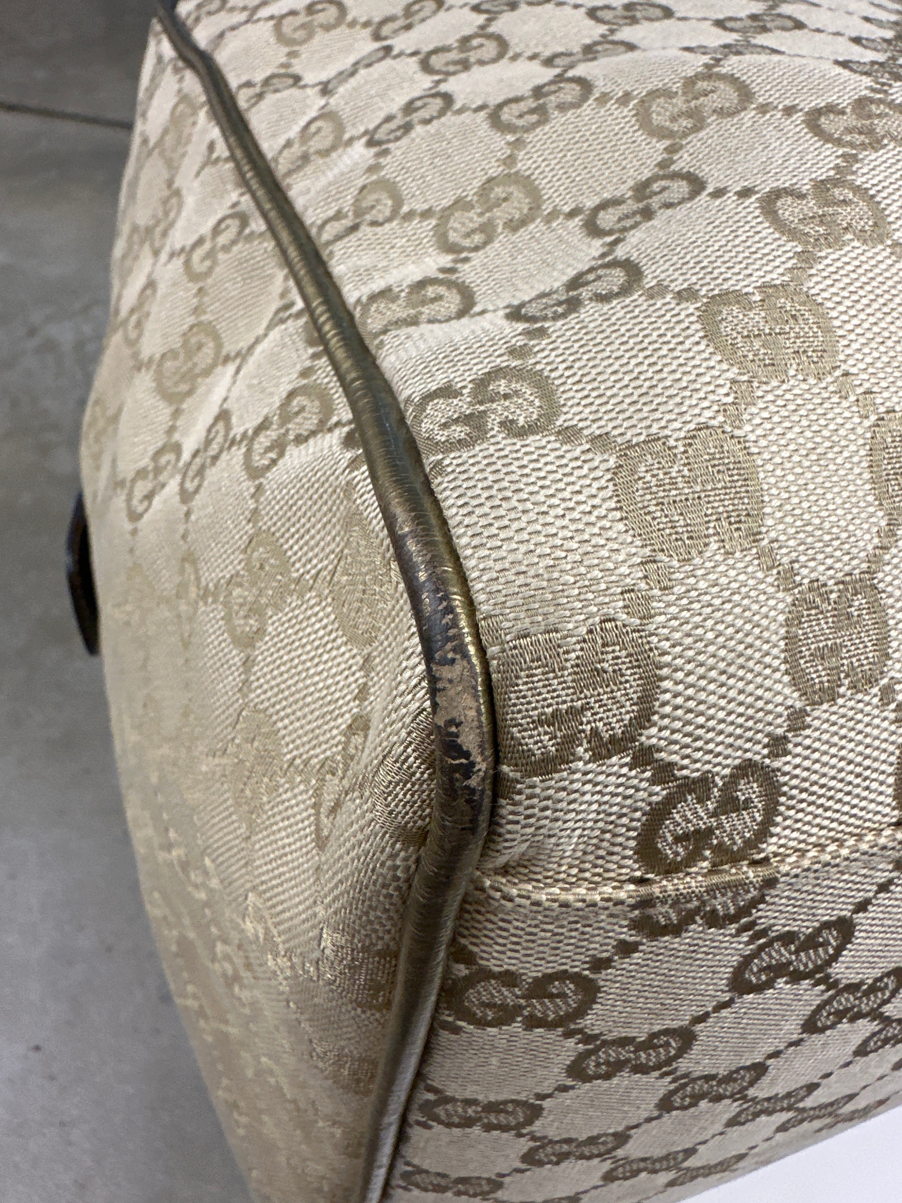 Gucci GG Canvas Web Duffle Bag