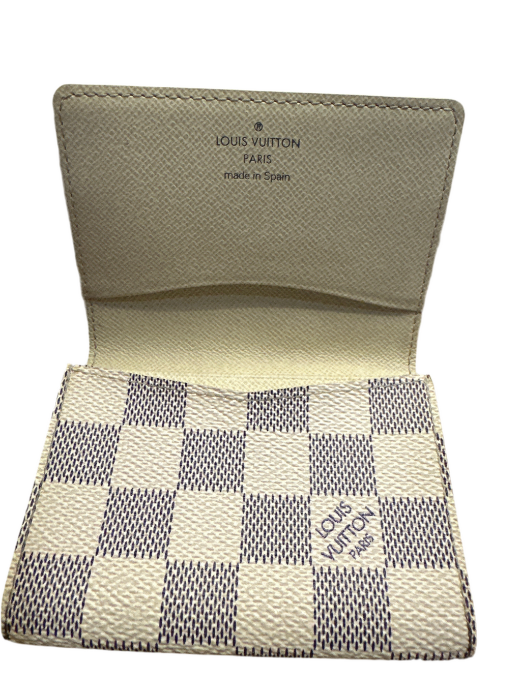 Vintage Louis Vuitton Damier Azur Canvas Envelope Business Card Holder 2007