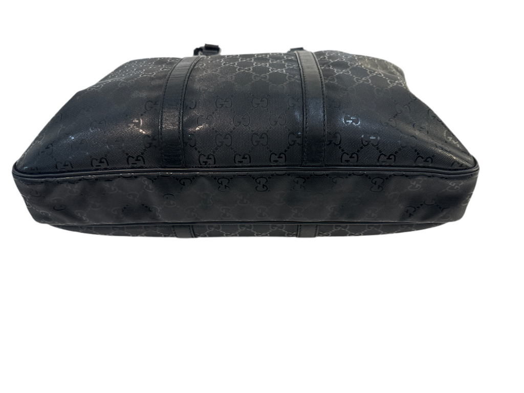 Gucci Embossed GG Briefcase Black PVC business Laptop bag