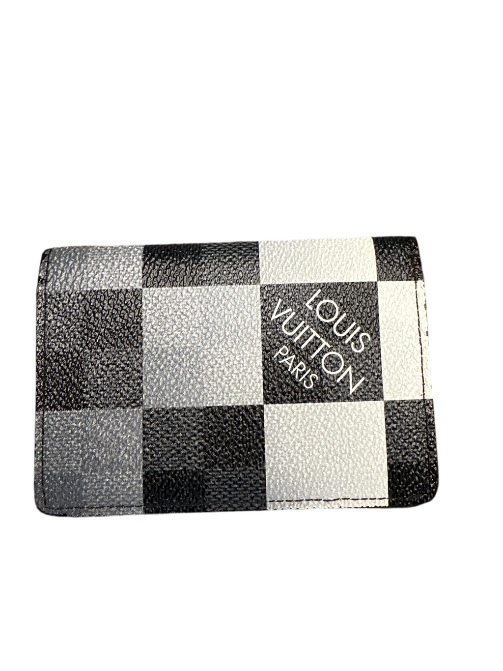 Louis Vuitton Damier Graphite Giant White Monogram Logo Pocket Organizer Wallet