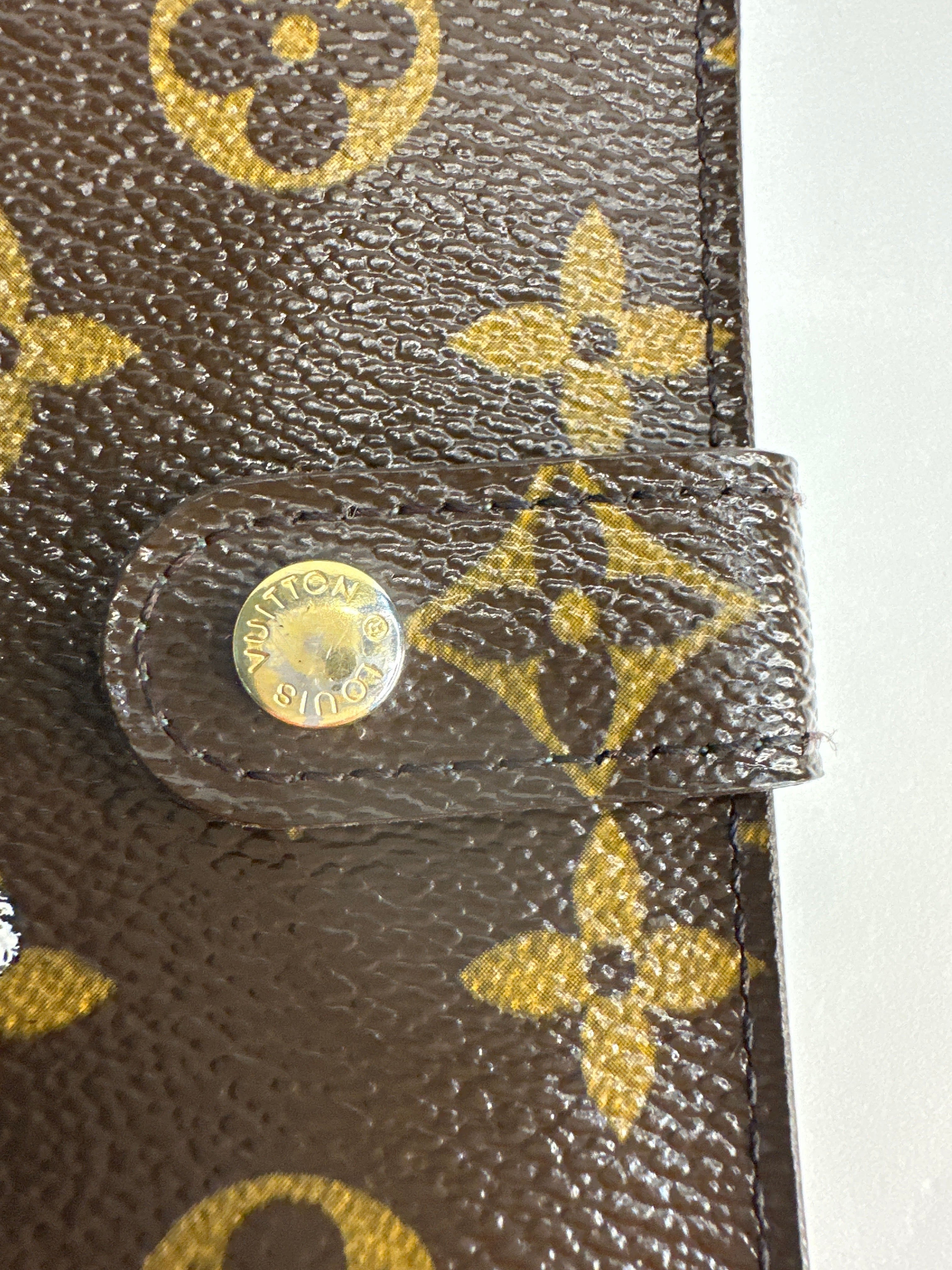 Vintage LOUIS VUITTON Monogram Groom Bi-fold Wallet Brown