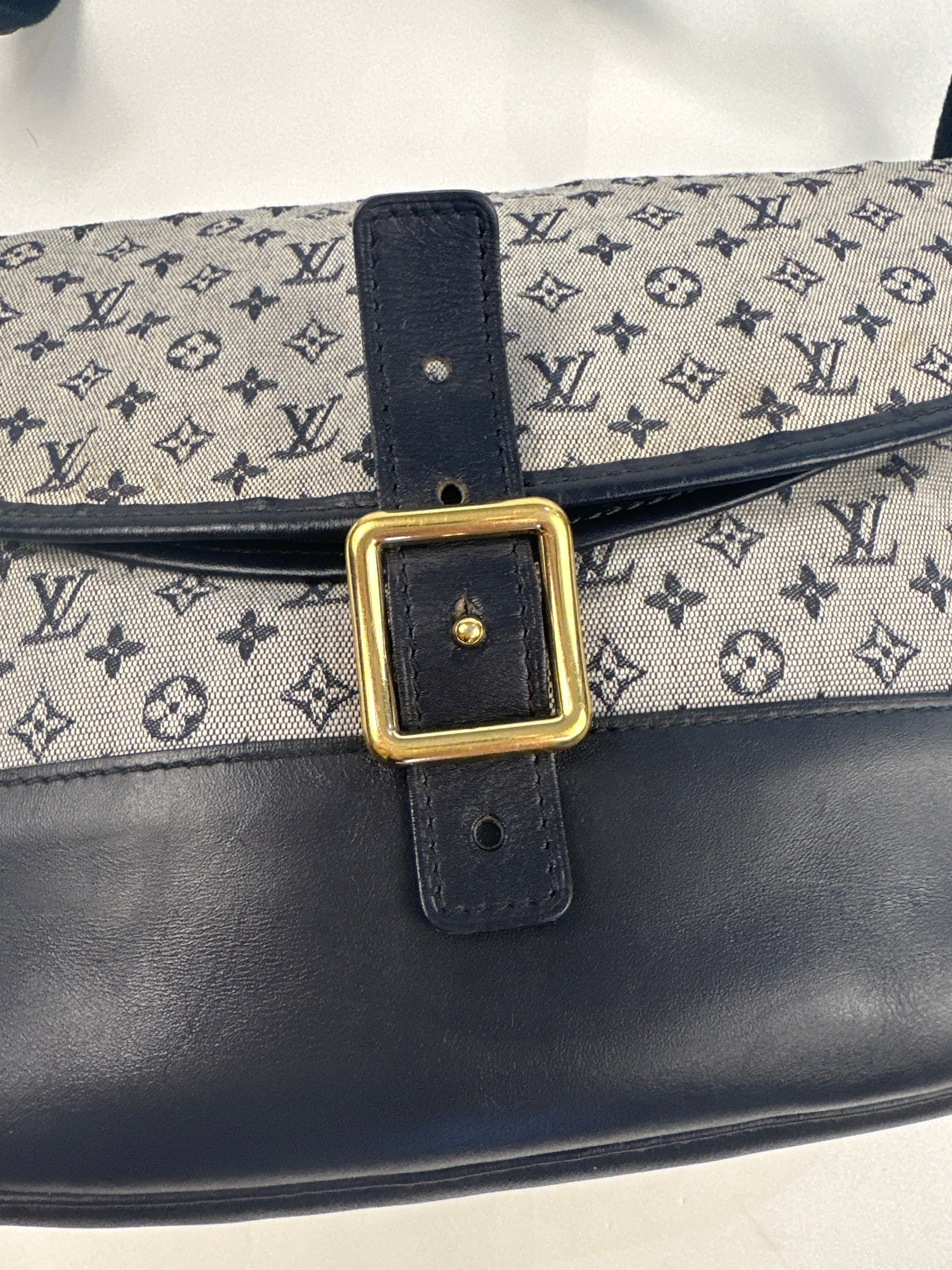 LOUIS VUITTON Monogram Mini Belanger Shoulder Bag Blue