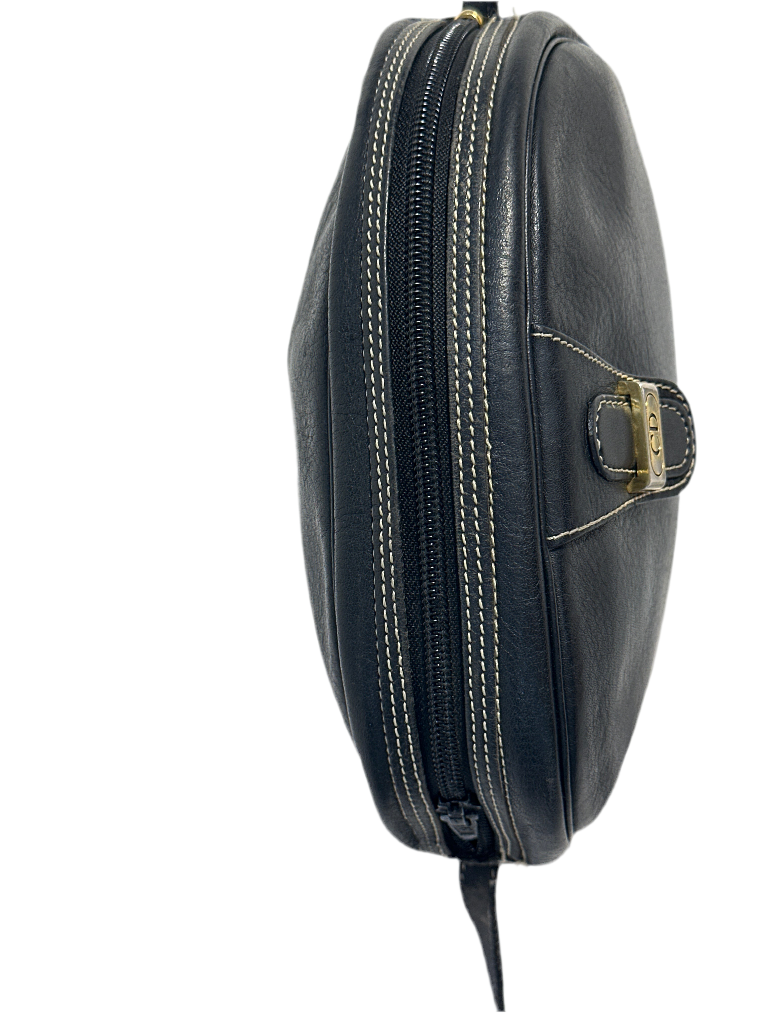 Vintage Christian Dior Leather Shoulder & Crossbody Bag