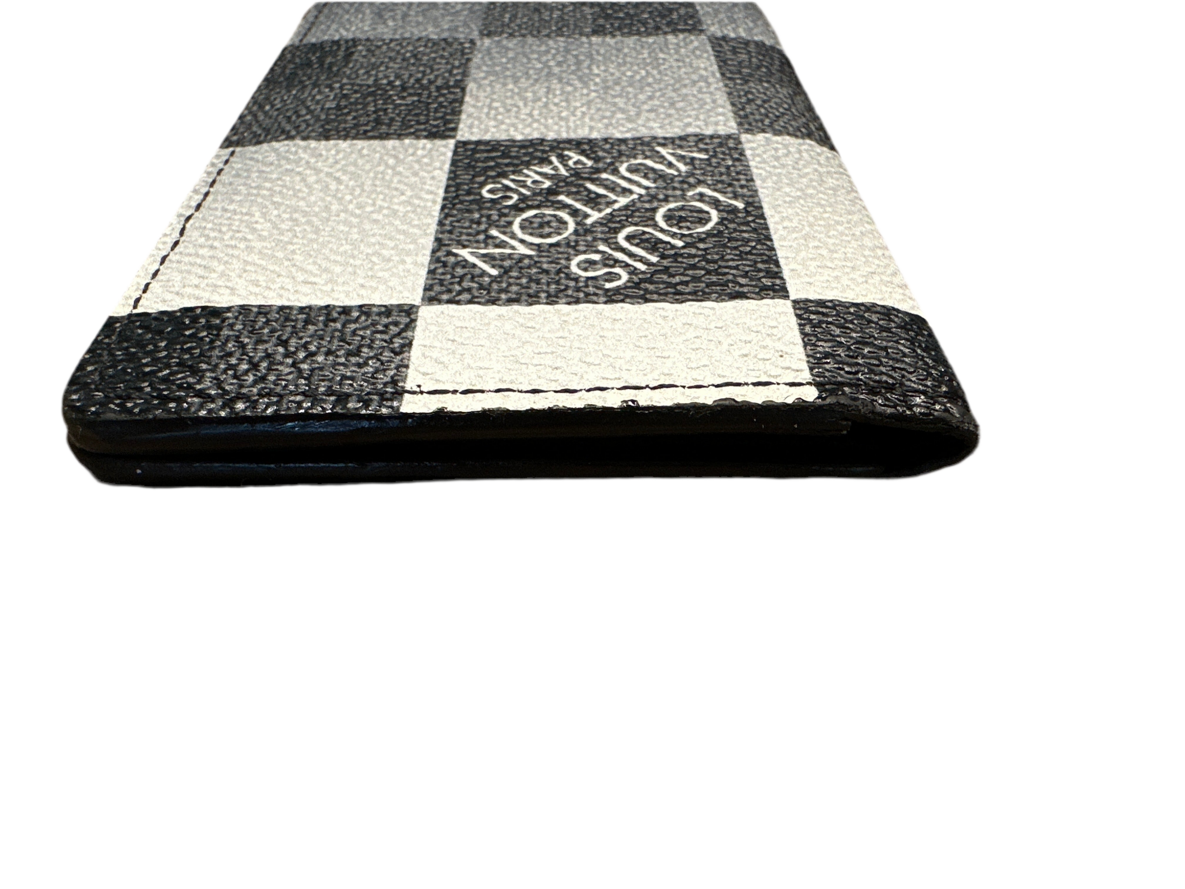 Louis Vuitton Damier Graphite Giant White Monogram Logo Pocket Organizer Wallet