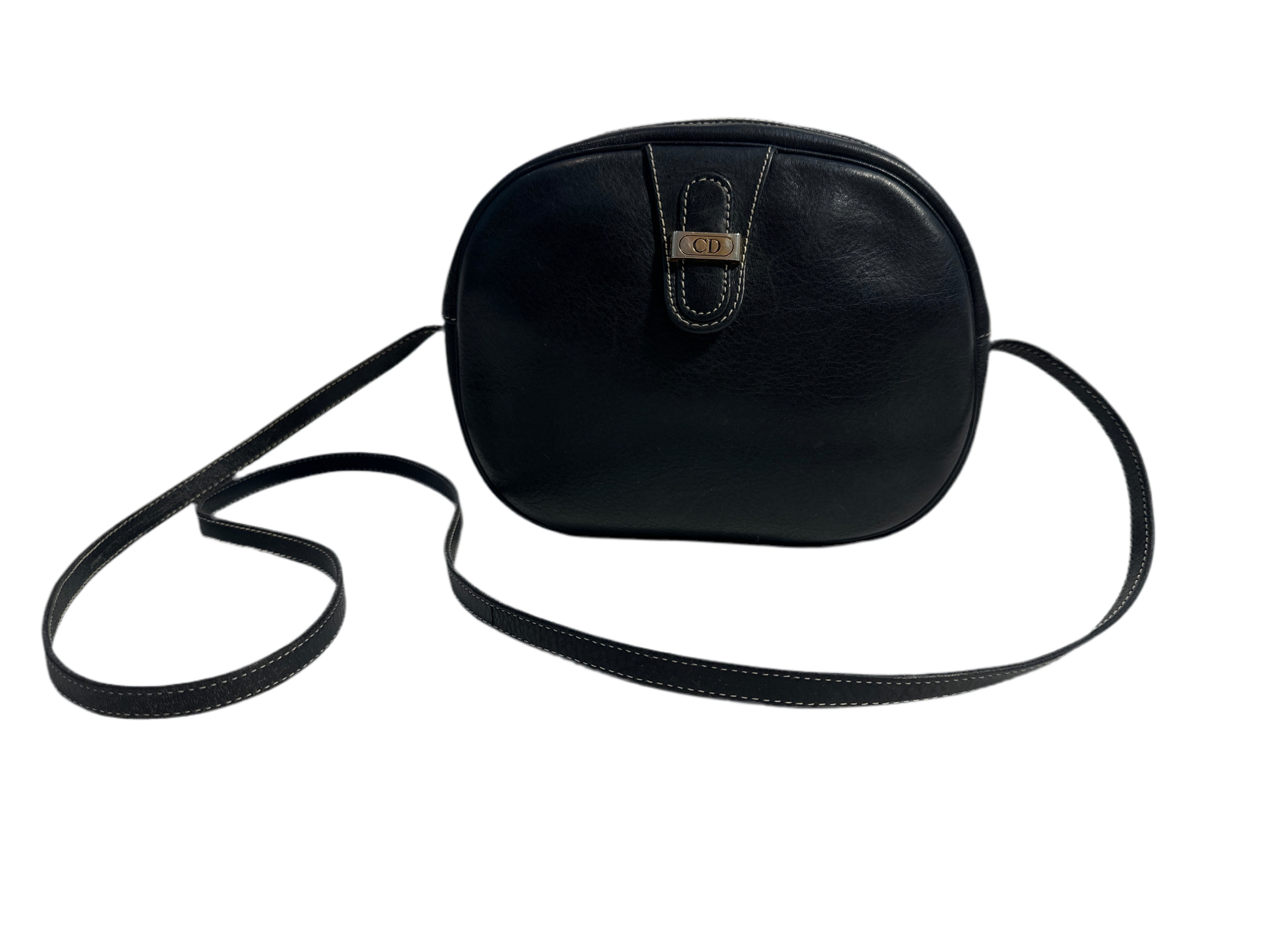 Vintage Christian Dior Leather Shoulder & Crossbody Bag