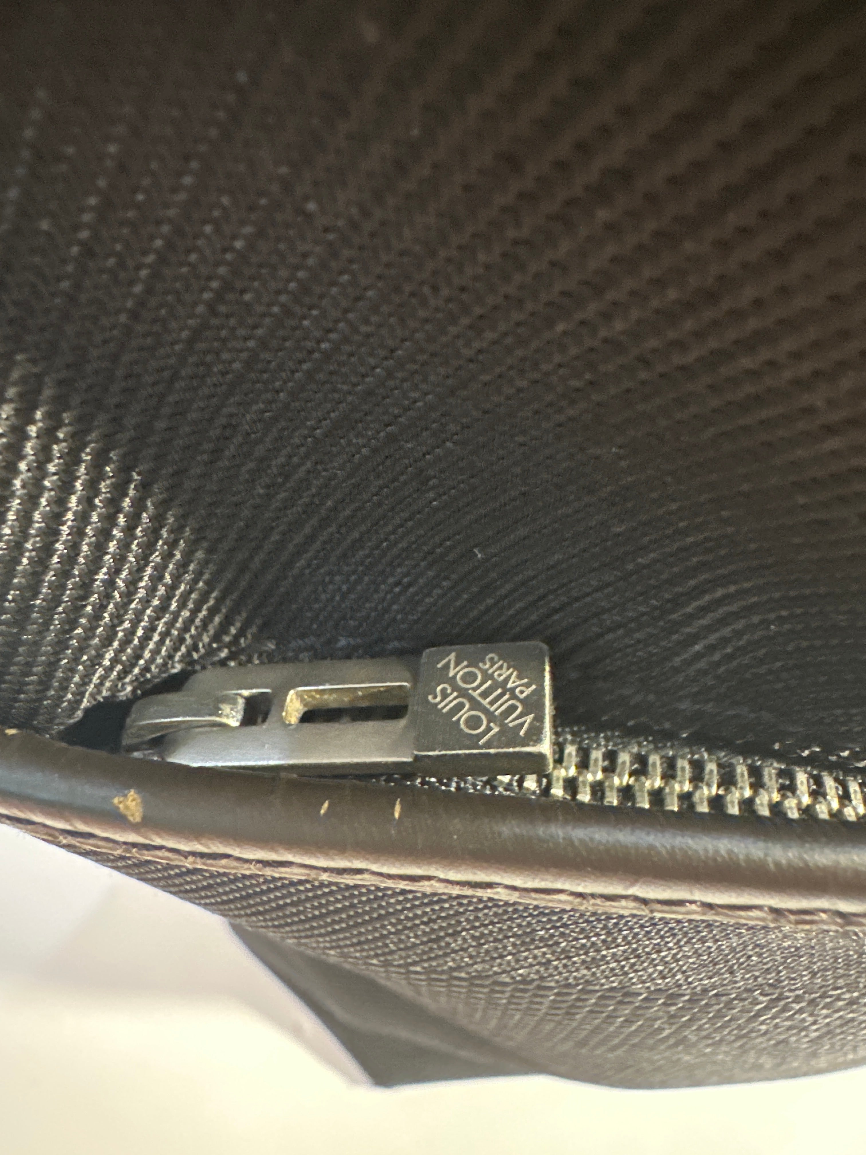 Louis Vuitton Cougar Damier Jean Tote Bag Black Brown with COA