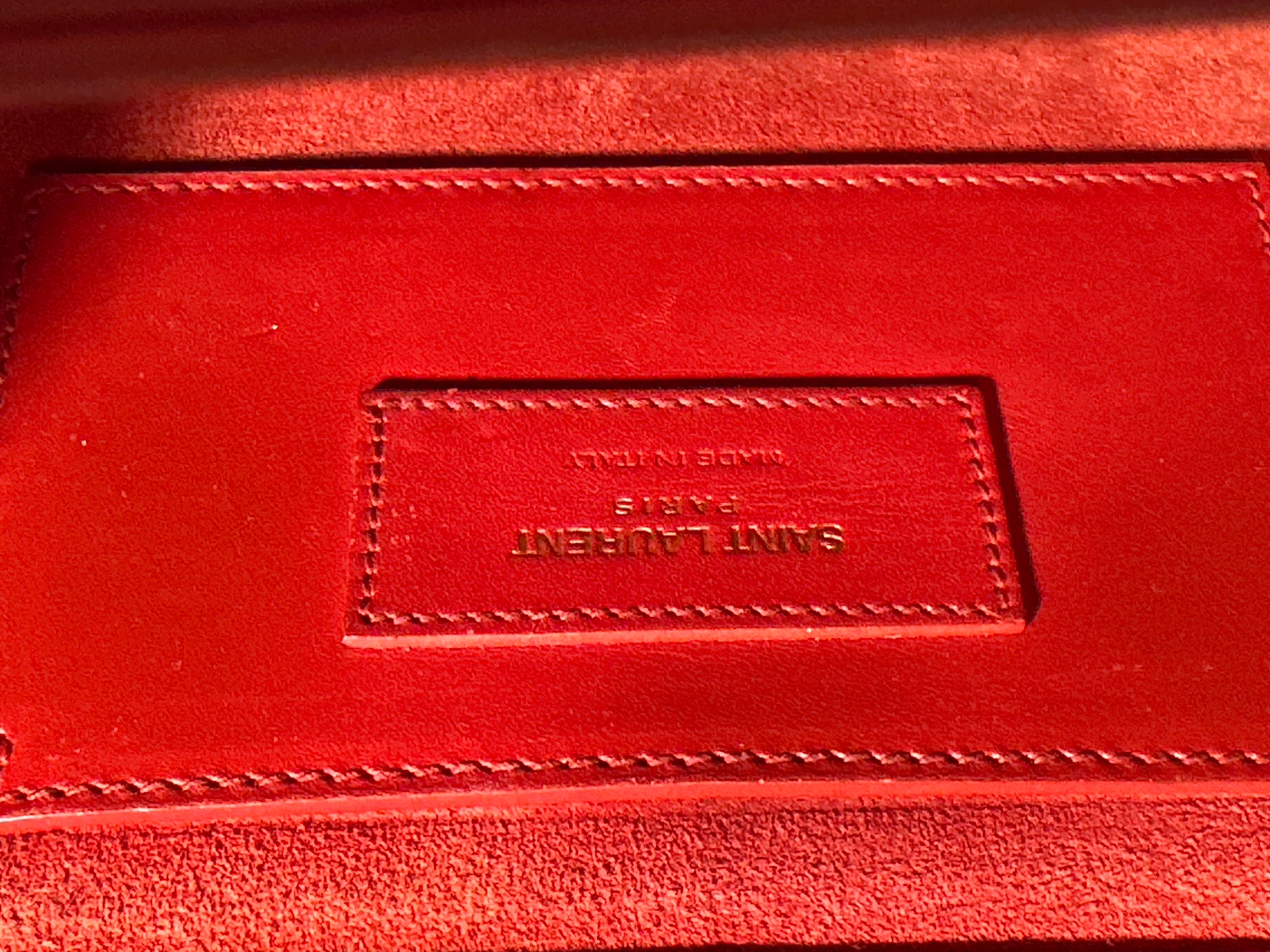 Saint Laurent Shoulder Red Kate Tassel Bag