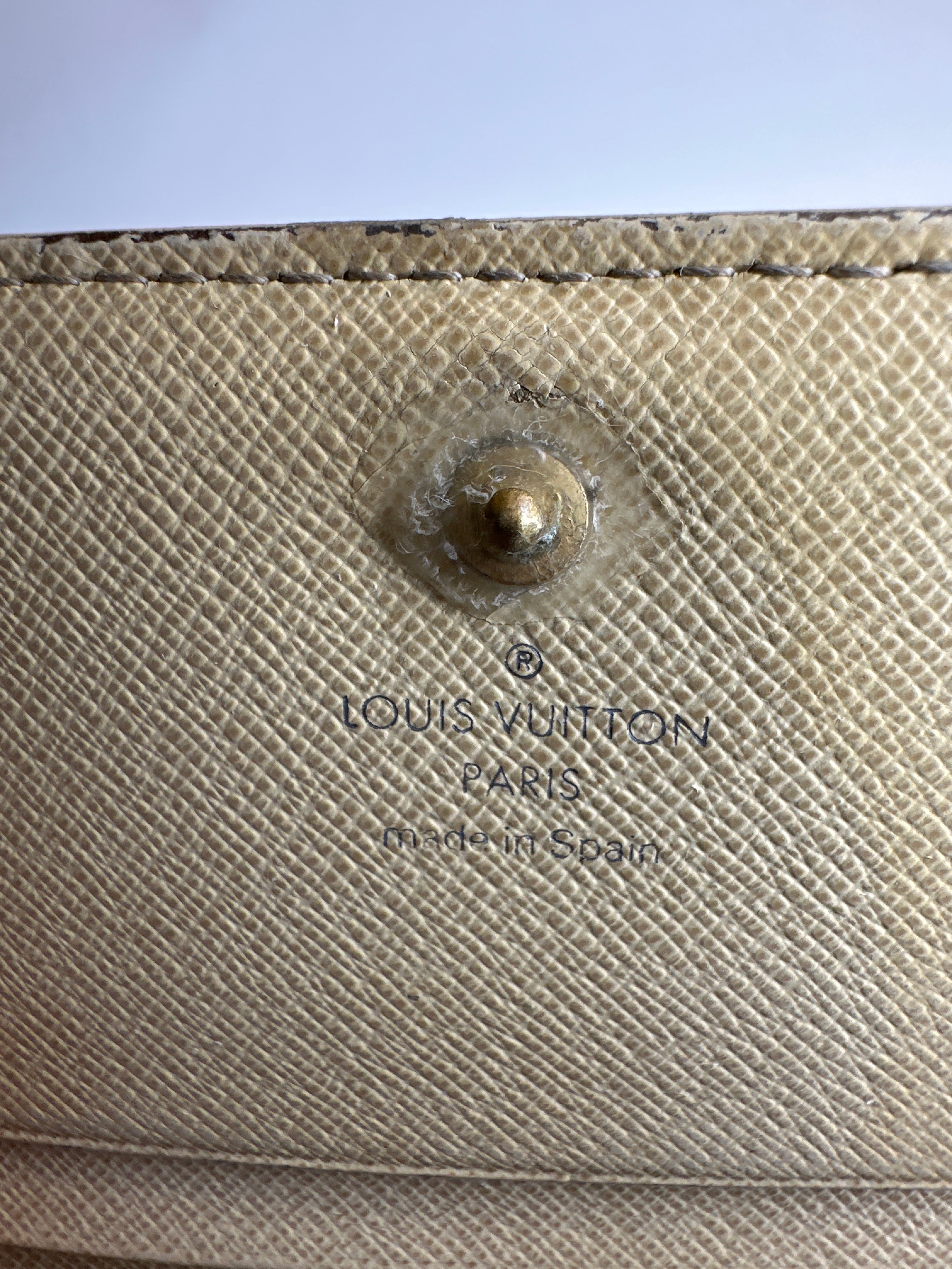 Vintage Louis Vuitton Portefeuille Tresor Damier Azur Canvas Bifold Wallet