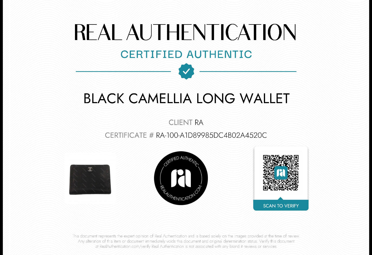 CHANEL Camellia CC Logo Lambskin Leather Zip Around Long Wallet black