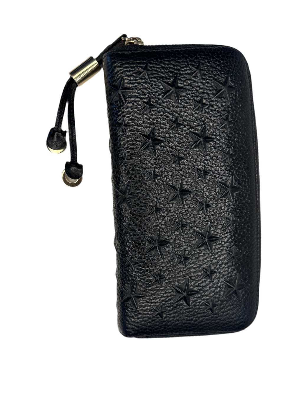 Jimmy Choo star embossed leather zip around wallet with paperwork
