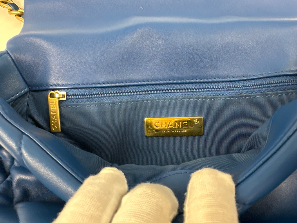 Chanel 19 Flap Bag Quilted Leather Large COA