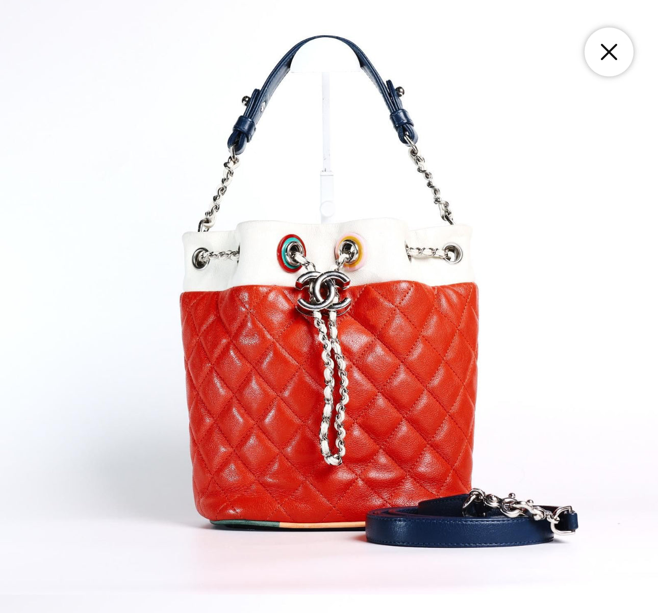 Chanel Cuba Color Chain Bucket Bag with COA